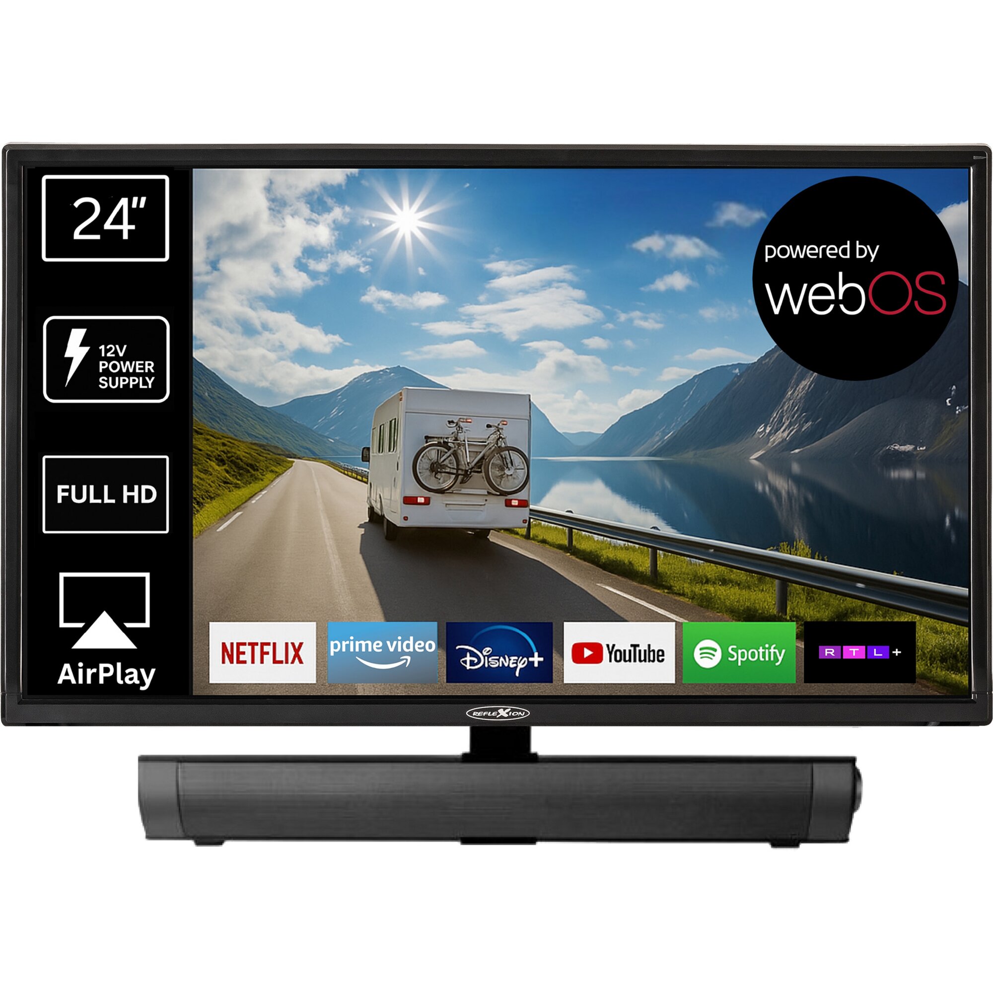 TV Reflexion LED24iBT Set inkl. Soundbar, Bildschirmgröße 23,6" (60 cm)