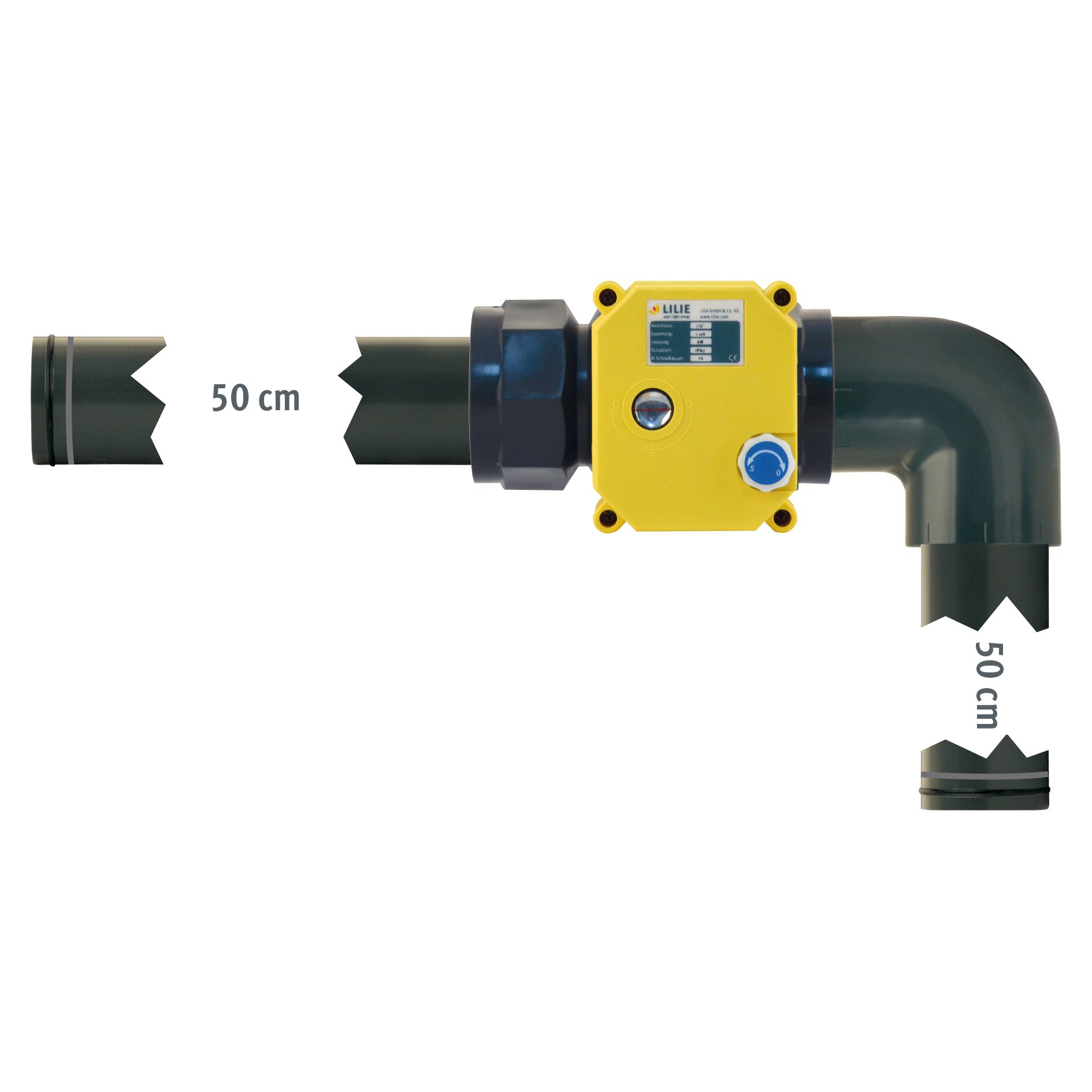 Kugelhahnventil – elektrisch inkl. Wechselschalter, 1¼" | Durchfluss: 530 mm²