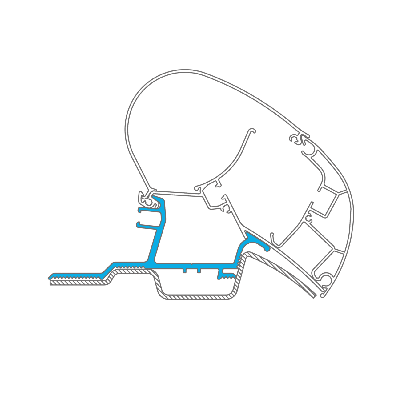 Adapter für Fiat Ducato ab Bj. 2006/07 zu Markisen Dometic Serie 2