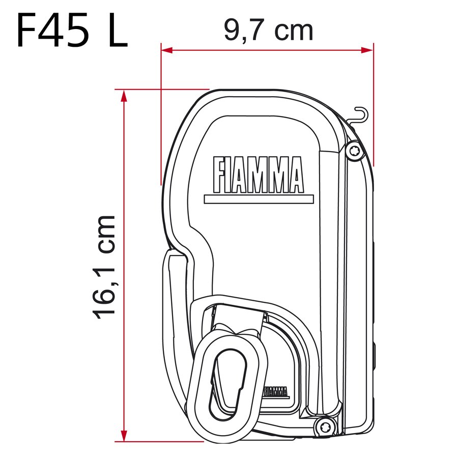 Markise F45 – titanium, 552 cm, Royal Blue