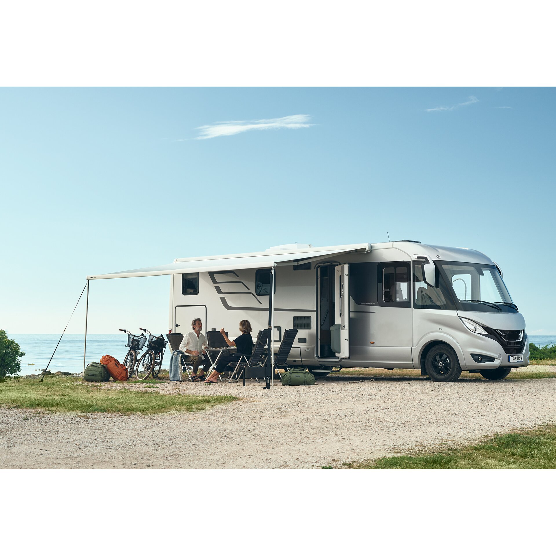 Markise Thule Omnistor 8000, eloxiert, 4,50 m, Saphir Blau