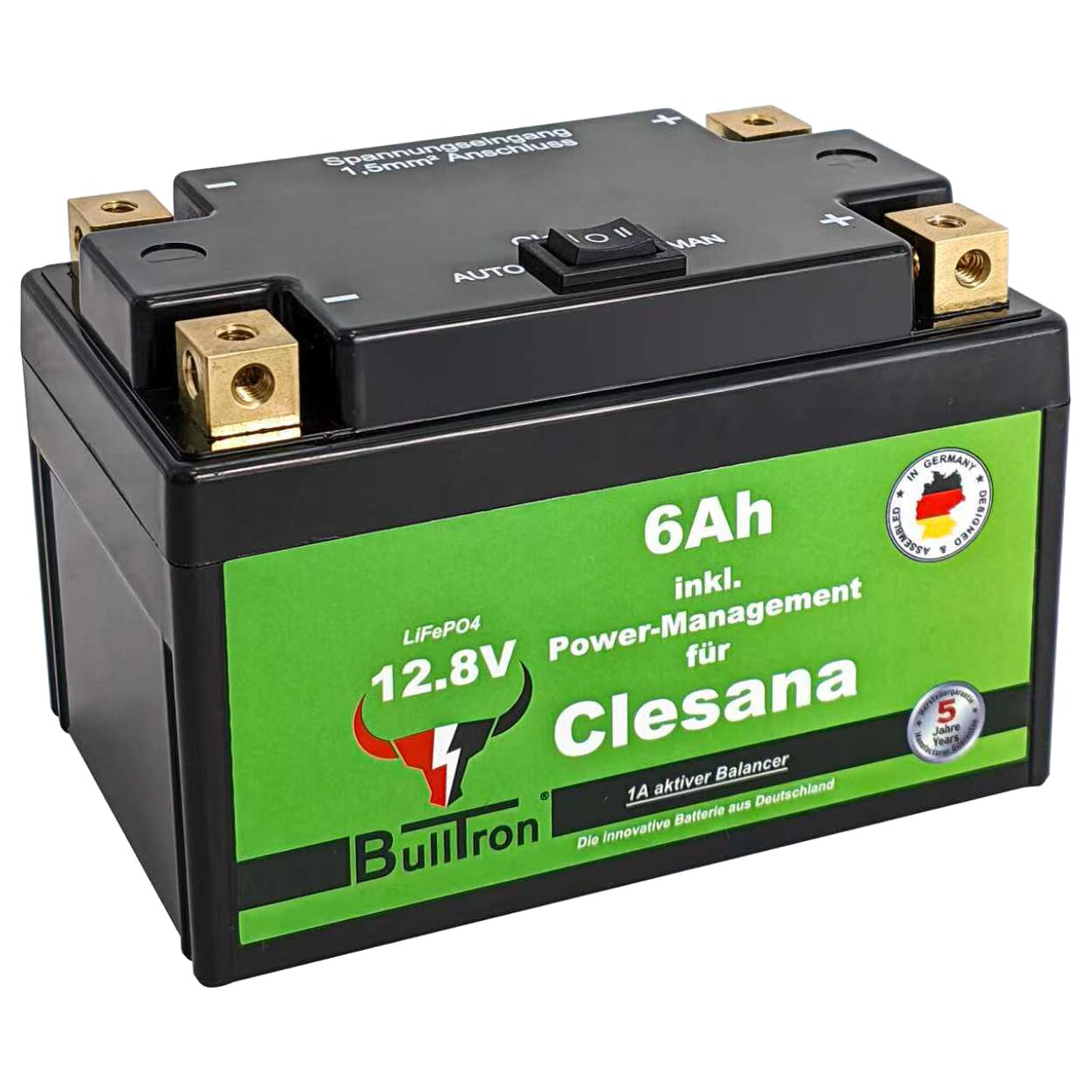 Lithium Batterie für Clesana C1 mit integriertem Power-Management & Anschlusskabel