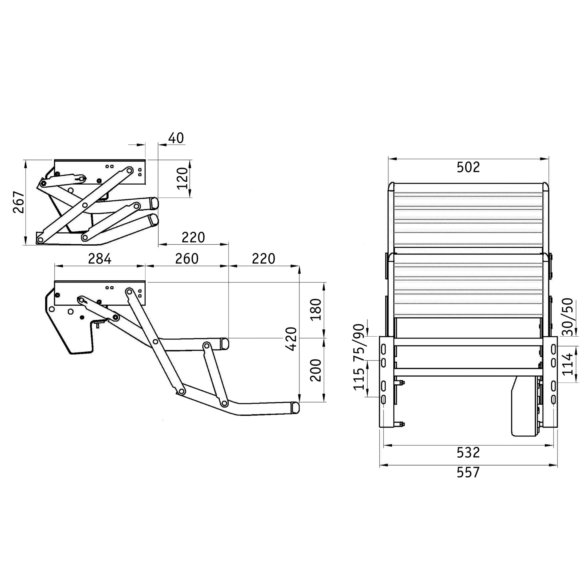 Trittstufe Thule Double Step 12V, 502 mm