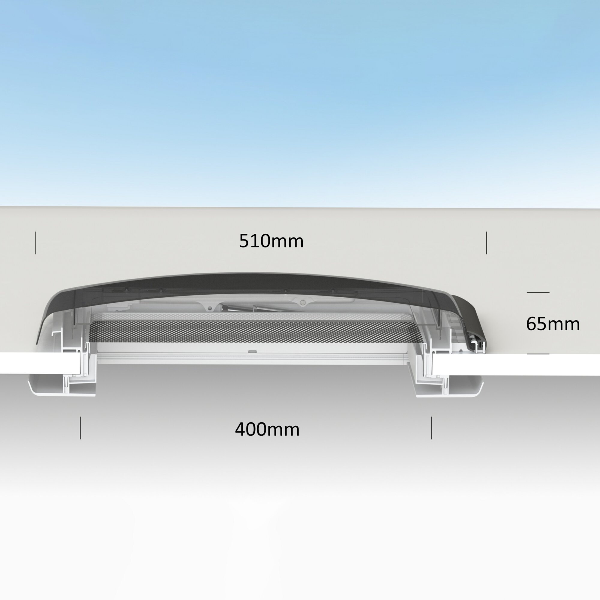Dachhaube roofSTAR 4, mit Zwangsbelüftung