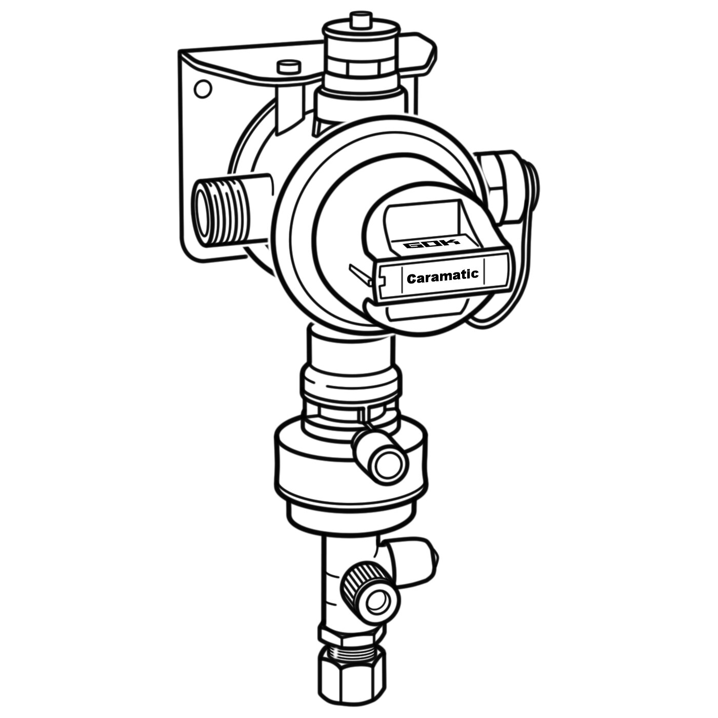 Sicherheits-Gasdruck-Regelanlage Caramatic DriveTwo, vertikal, 30 mbar