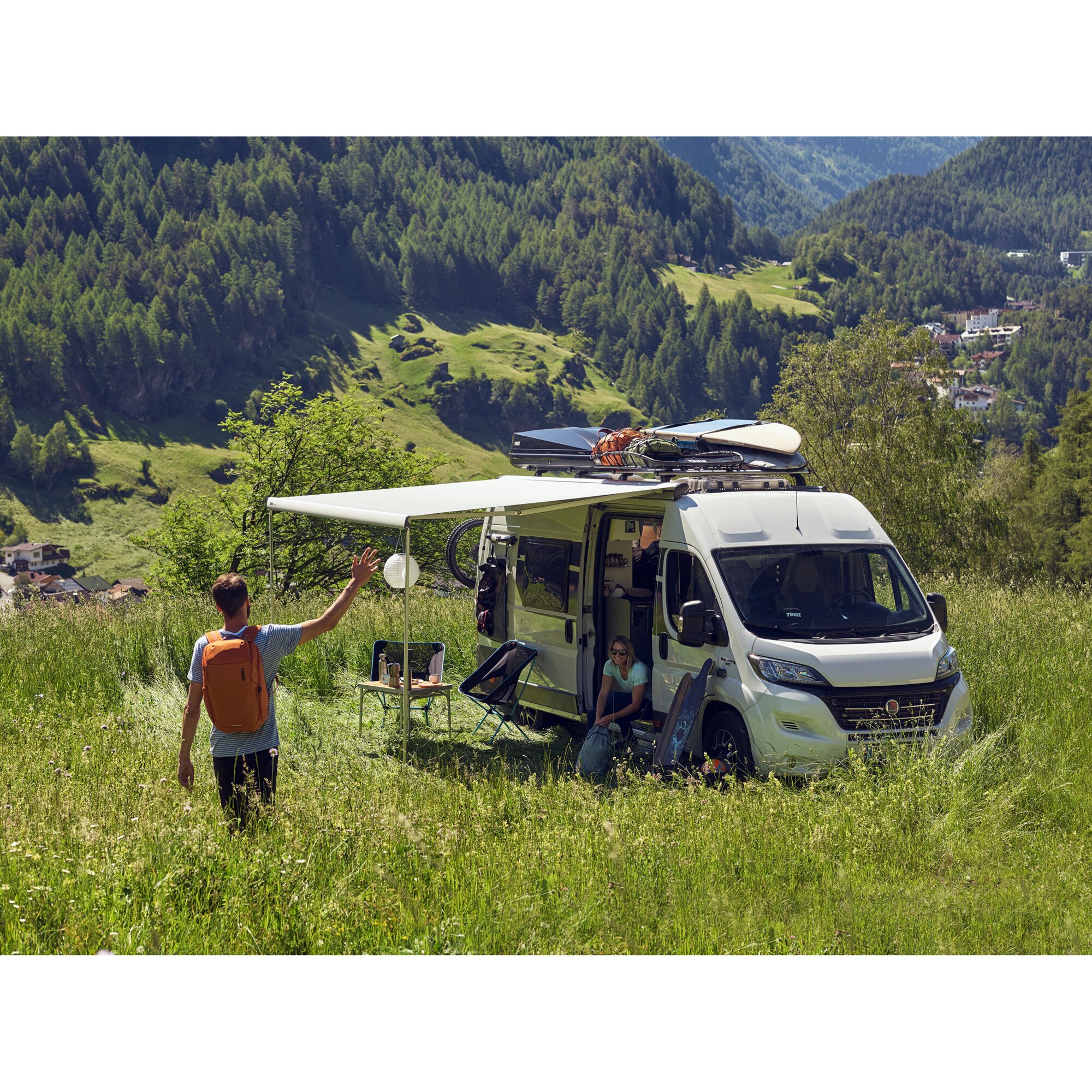 Markisen-Set Thule Omnistor 6300 für Fiat Ducato, grau, eloxiert, 3,25 m