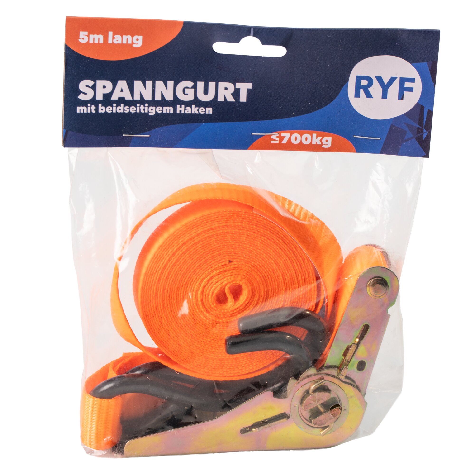 Spanngurt/Zurrgurt mit Ratsche und Haken, 5 m