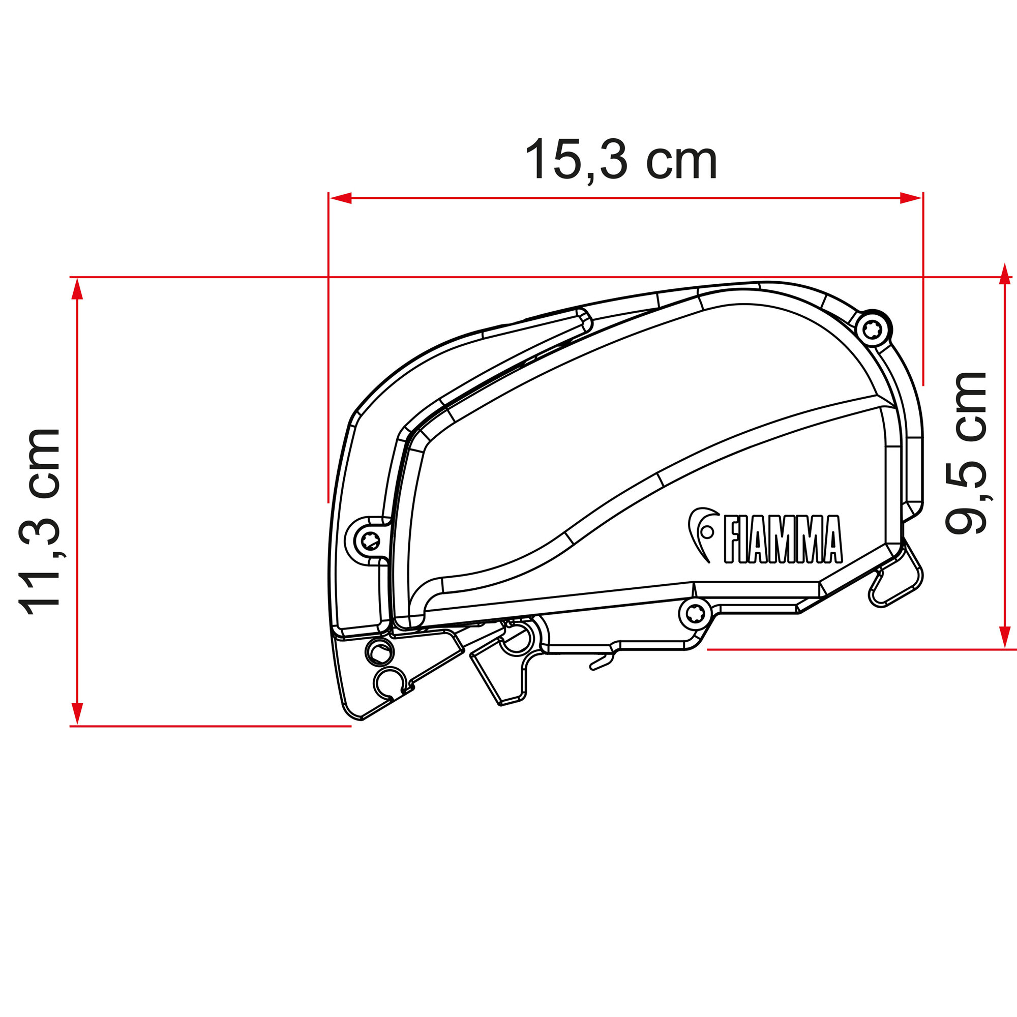 Markise F80, titanium, 290 cm, Royal Grey