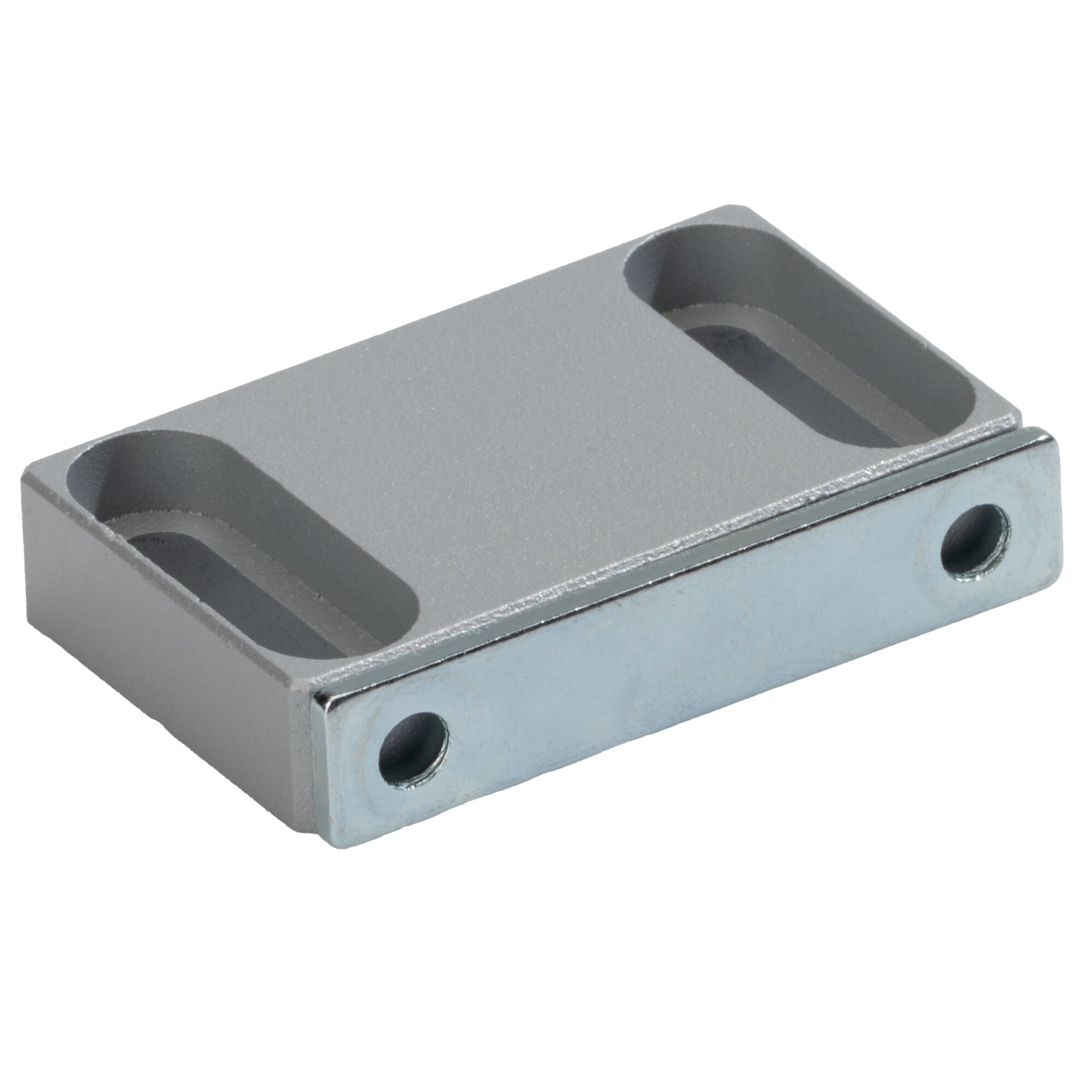 Magnetbeschlag zum Anschrauben, seitlich mit Langloch