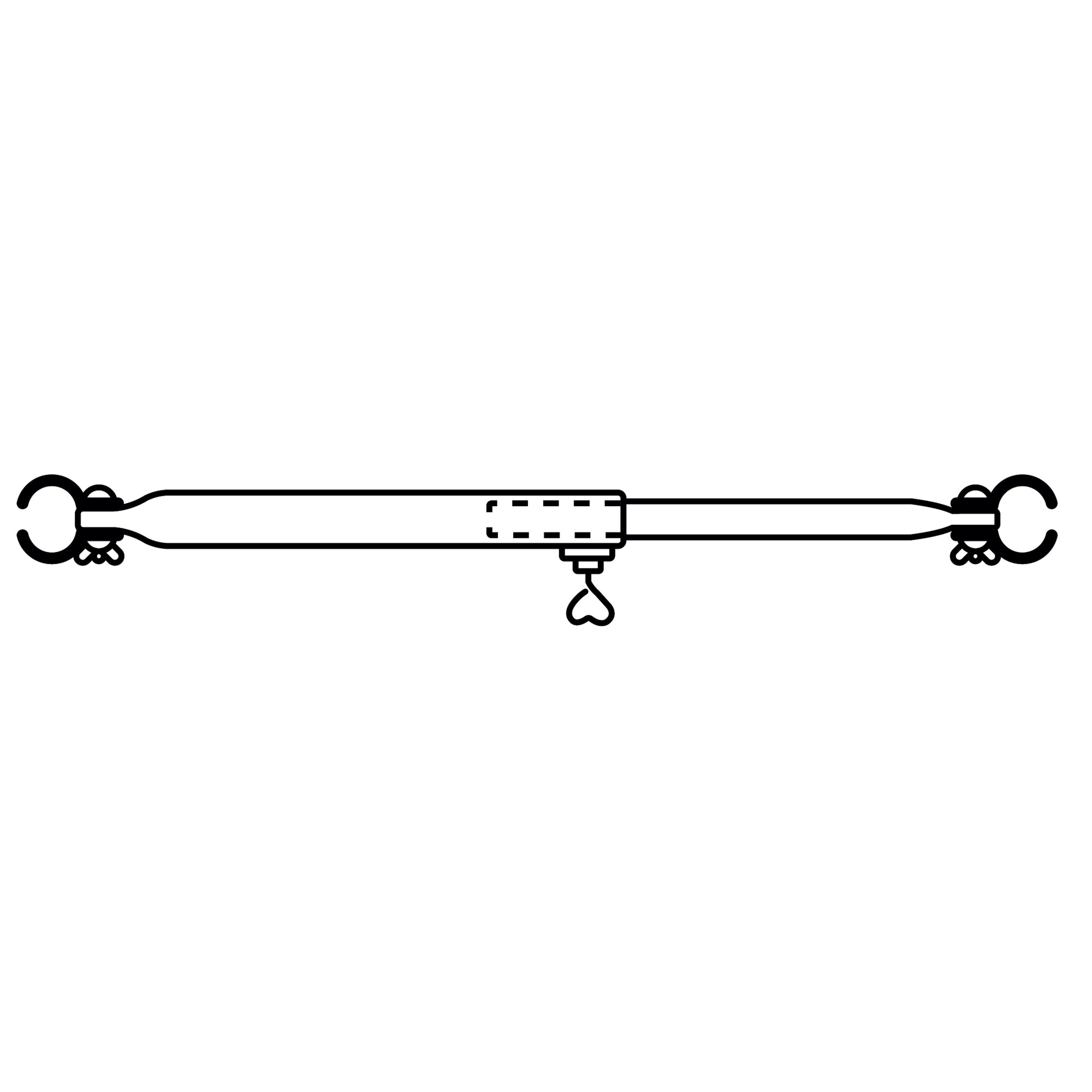 Teleskopierbare Dachauflagestange Stahl, 205 cm, 22 mm