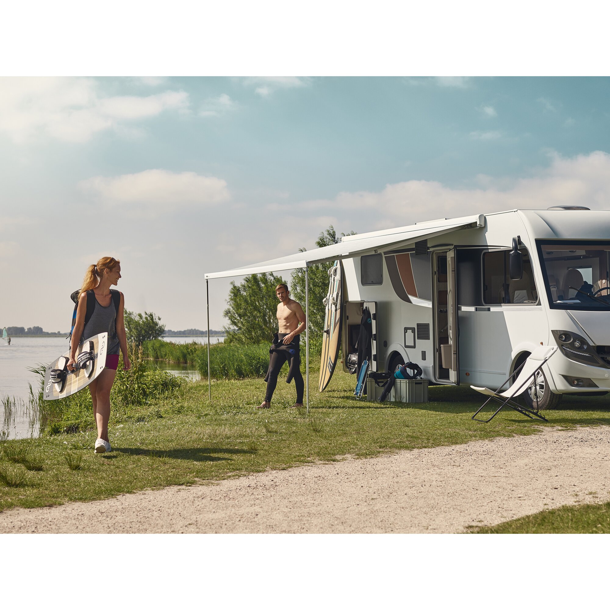 Markise Thule Omnistor 8000, eloxiert, 4,50 m, Saphir Blau