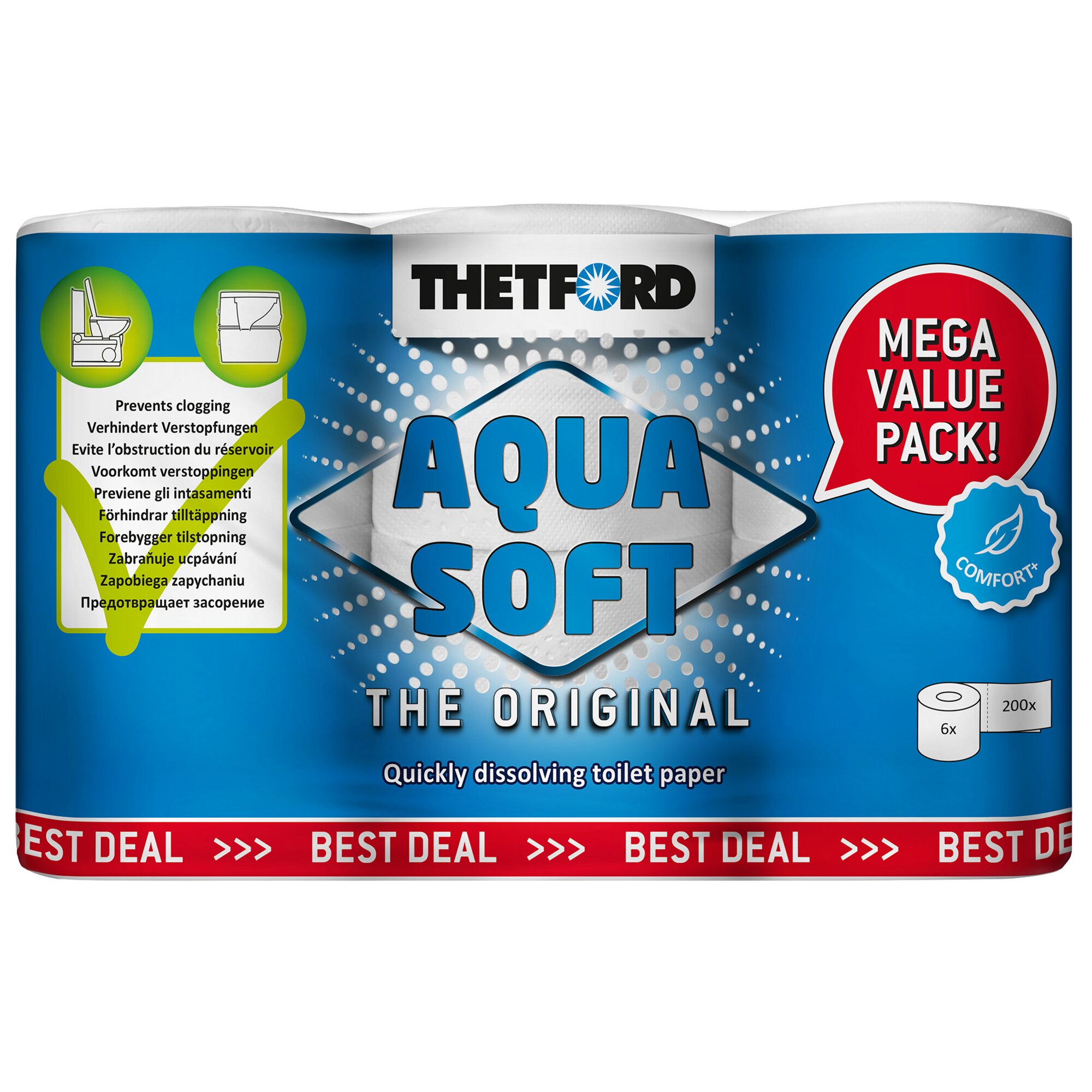Toilettenpapier Aqua Soft 6er Pack