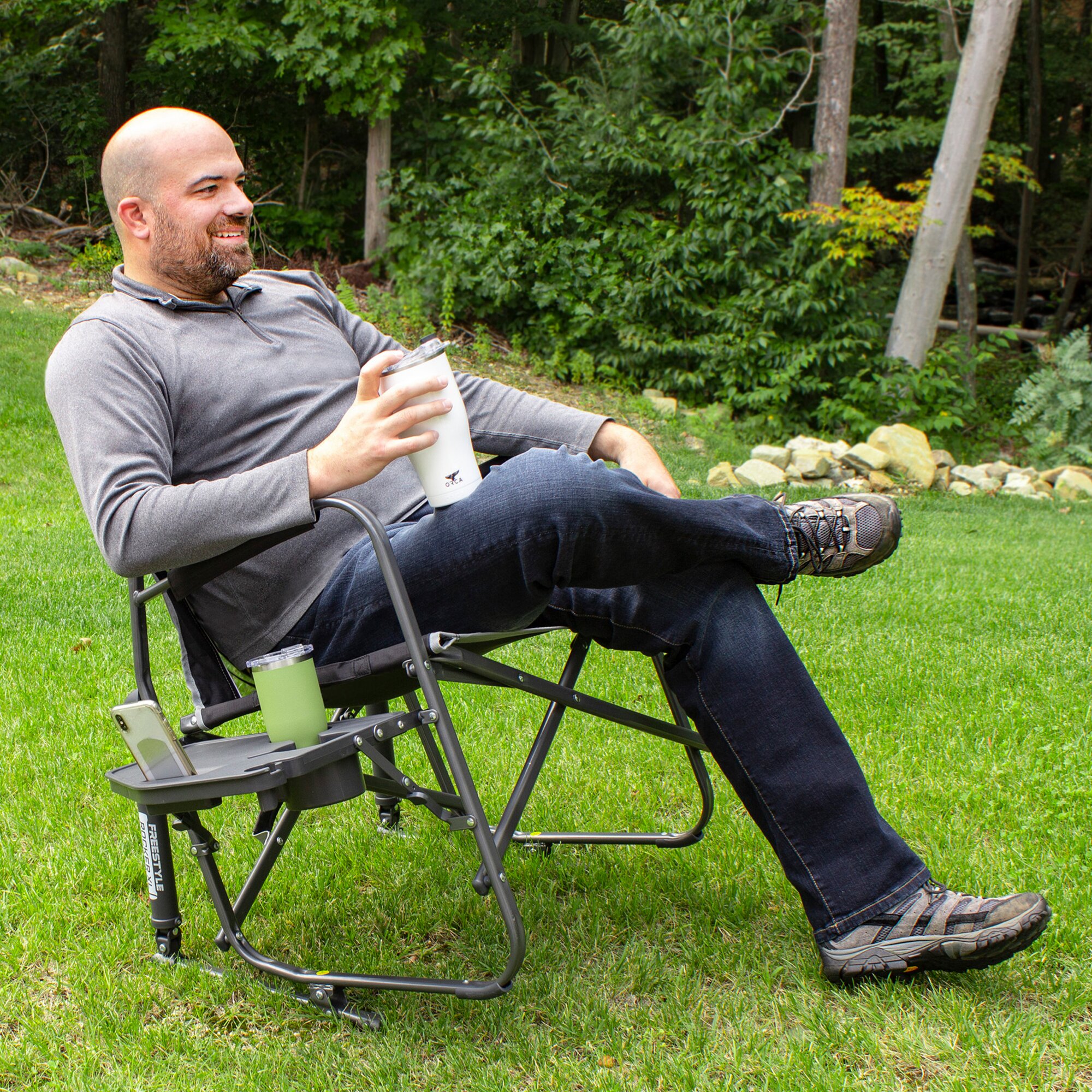 Schaukelstuhl Freestyle Rocker XL™ mit Tisch Schaukelstuhl Freestyle Rocker XL™ mit Tisch