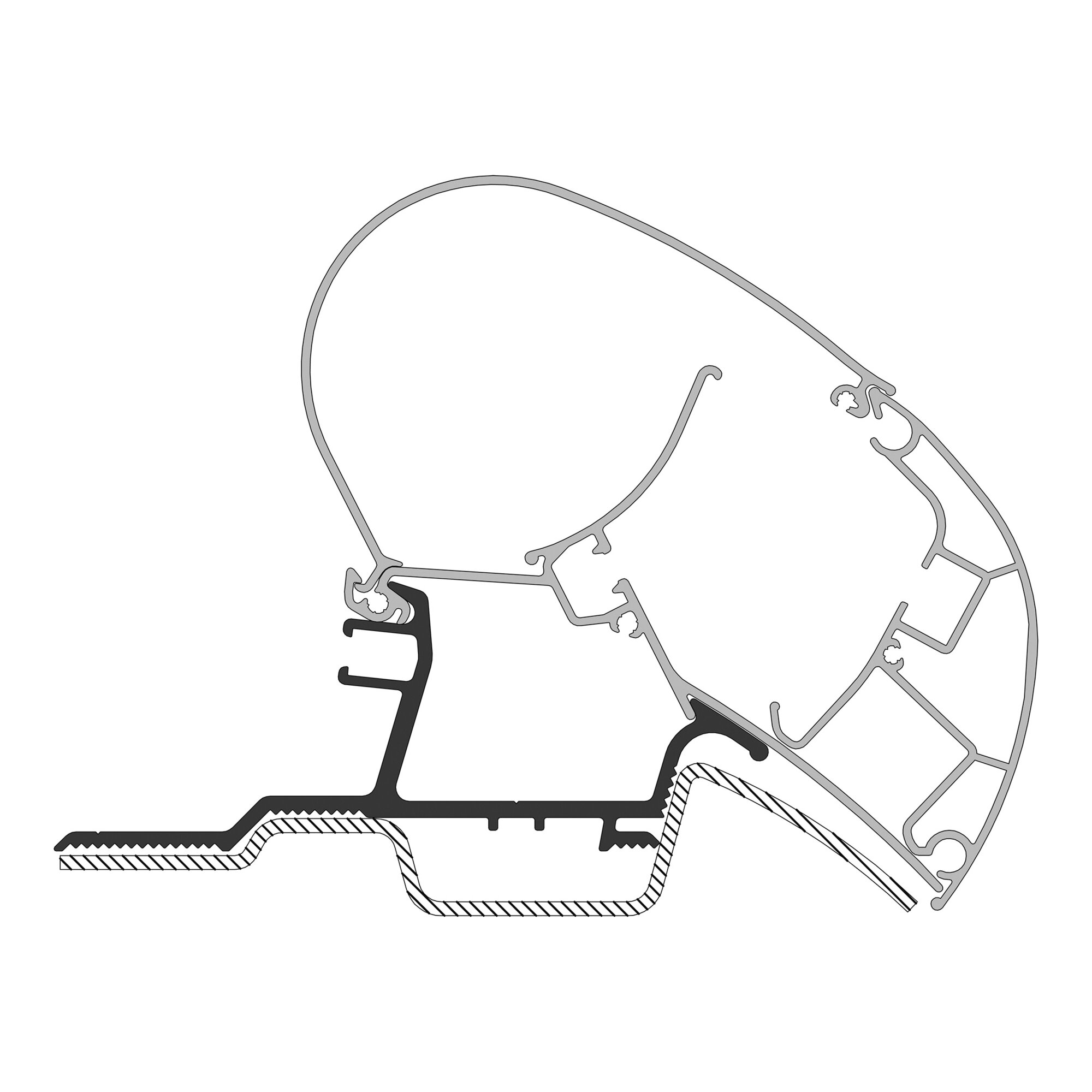 Adapter für MB Sprinter ab Bj. 2006/04 zu Markisen Dometic Serie 2