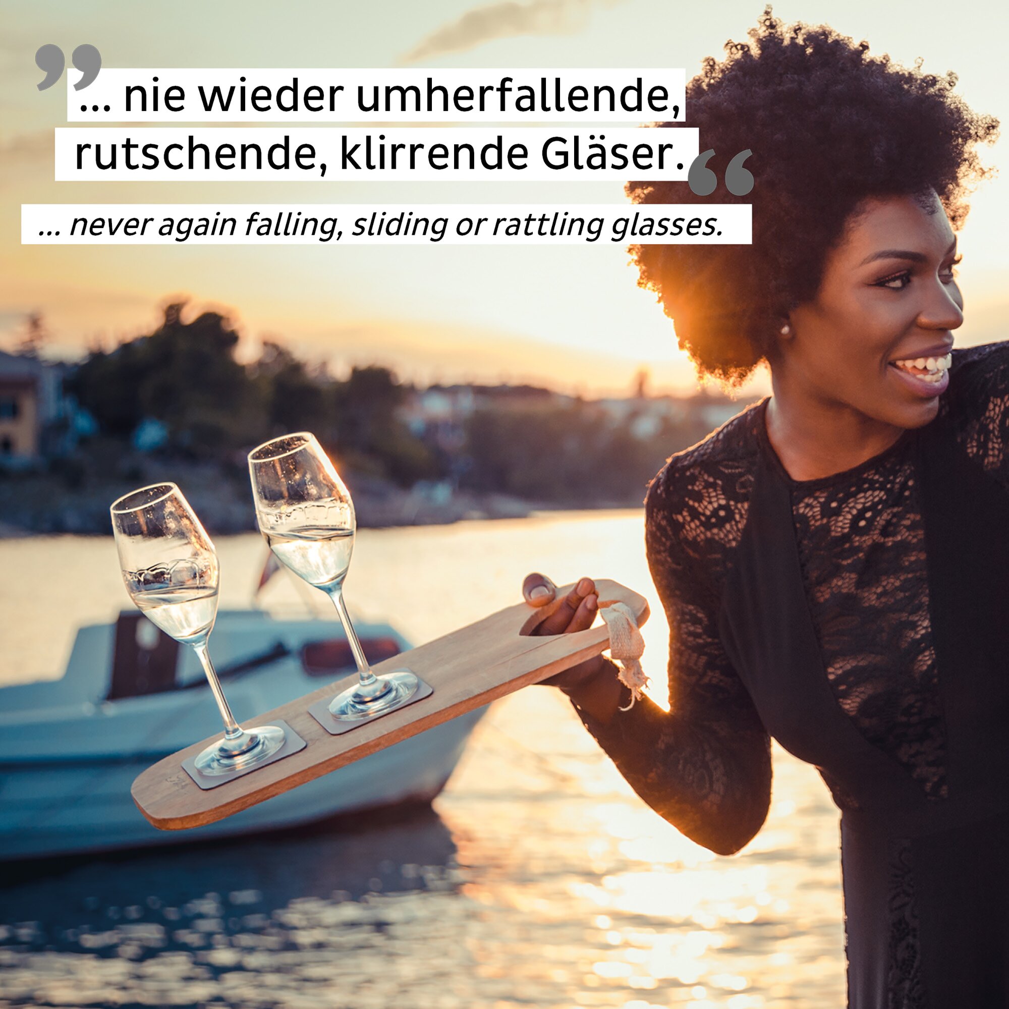 Magnet-Kristallgläser, Champagnerglas