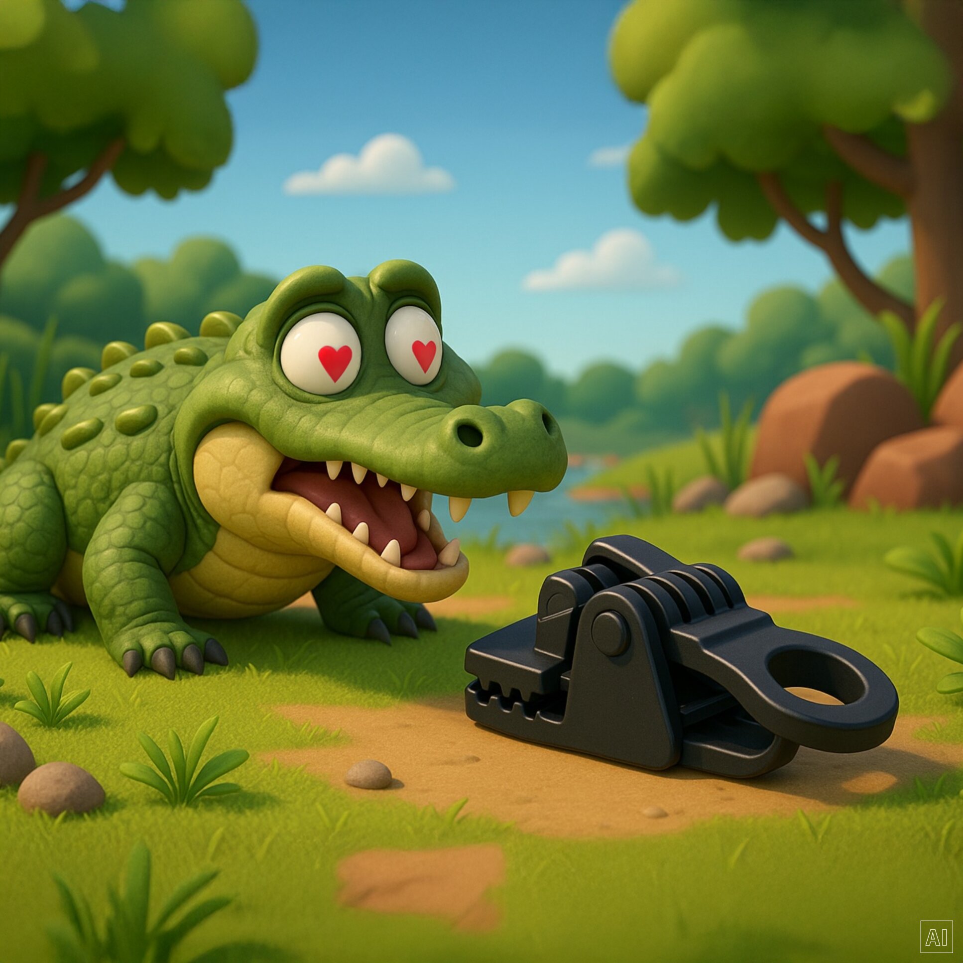 Spannklemmen-Set Kroko mit Klappverschluss