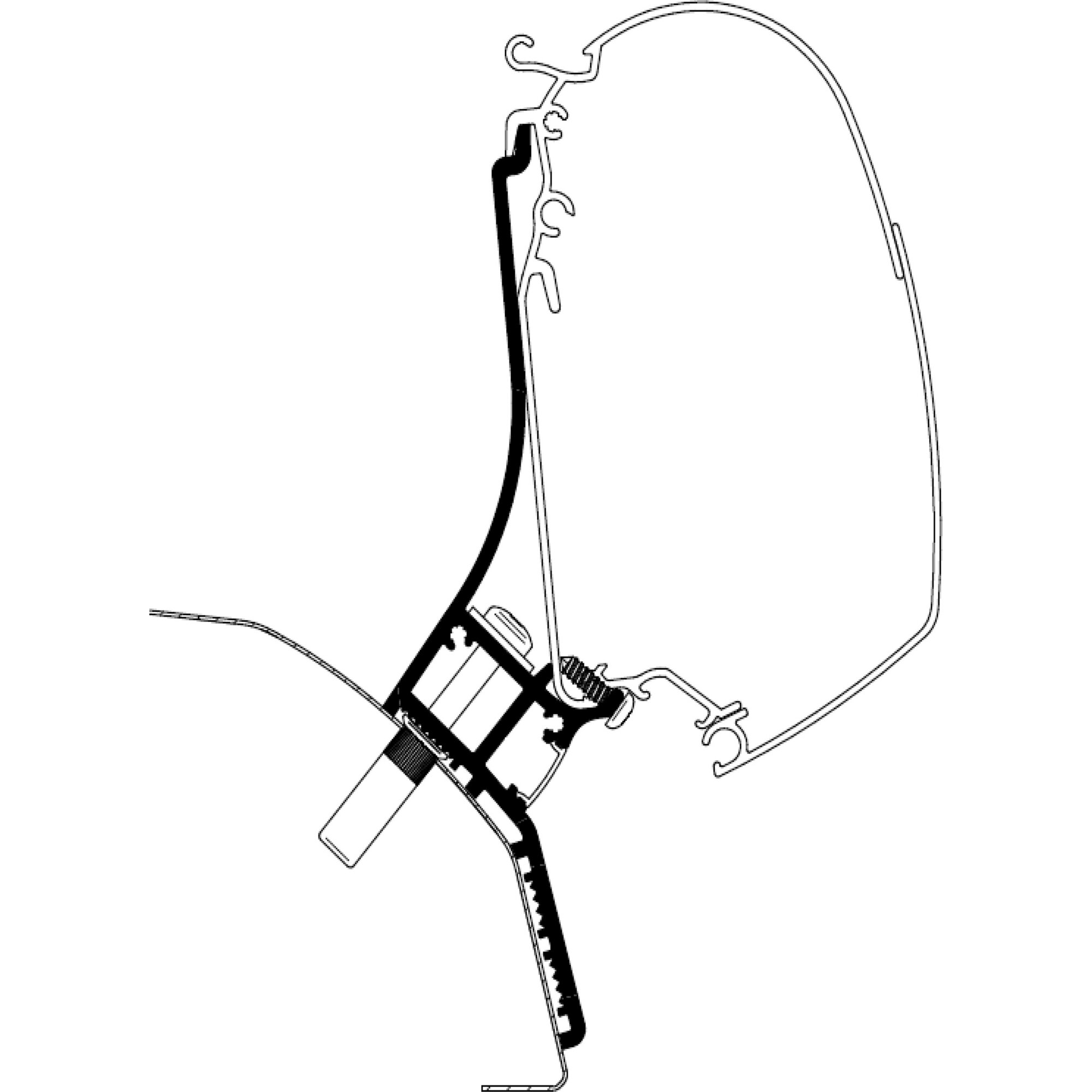 Adapter für Fiat Ducato ab Bj. 2006/07 H2 zu TO 5200, 3,75 m