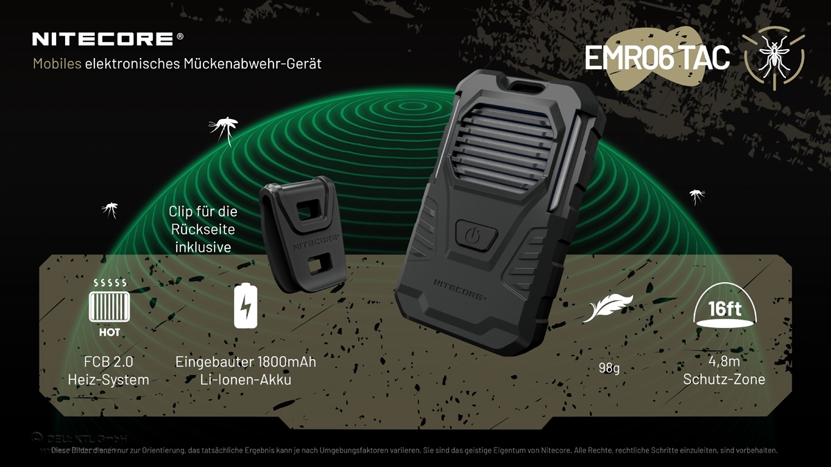  Nitecore EMR06 TAC - Mückenabwehr