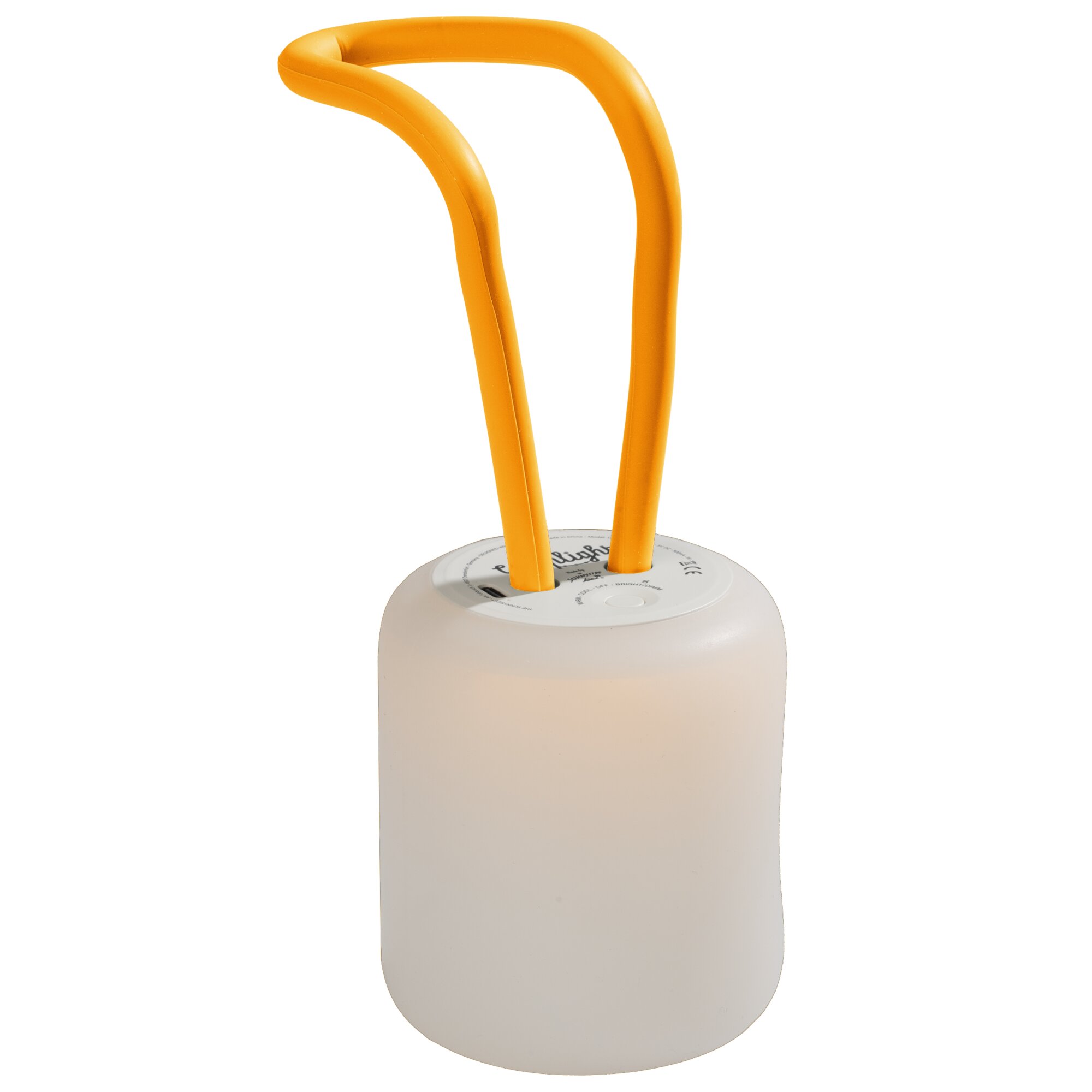 Campinglaterne Floppy aus Silikon, orange