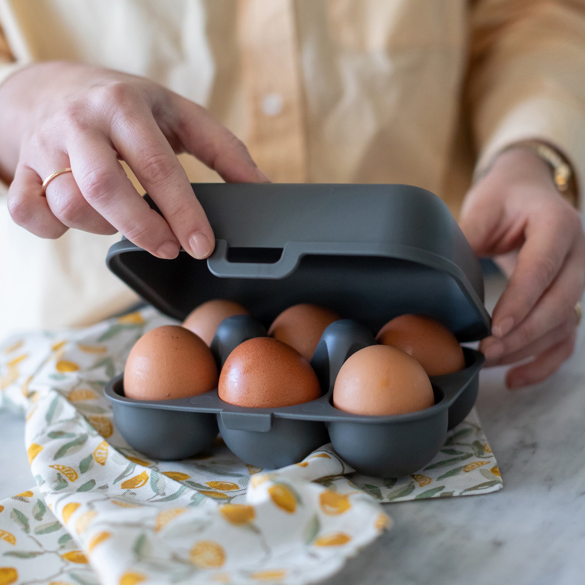 Eierbox mini EGGS TO GO, grau