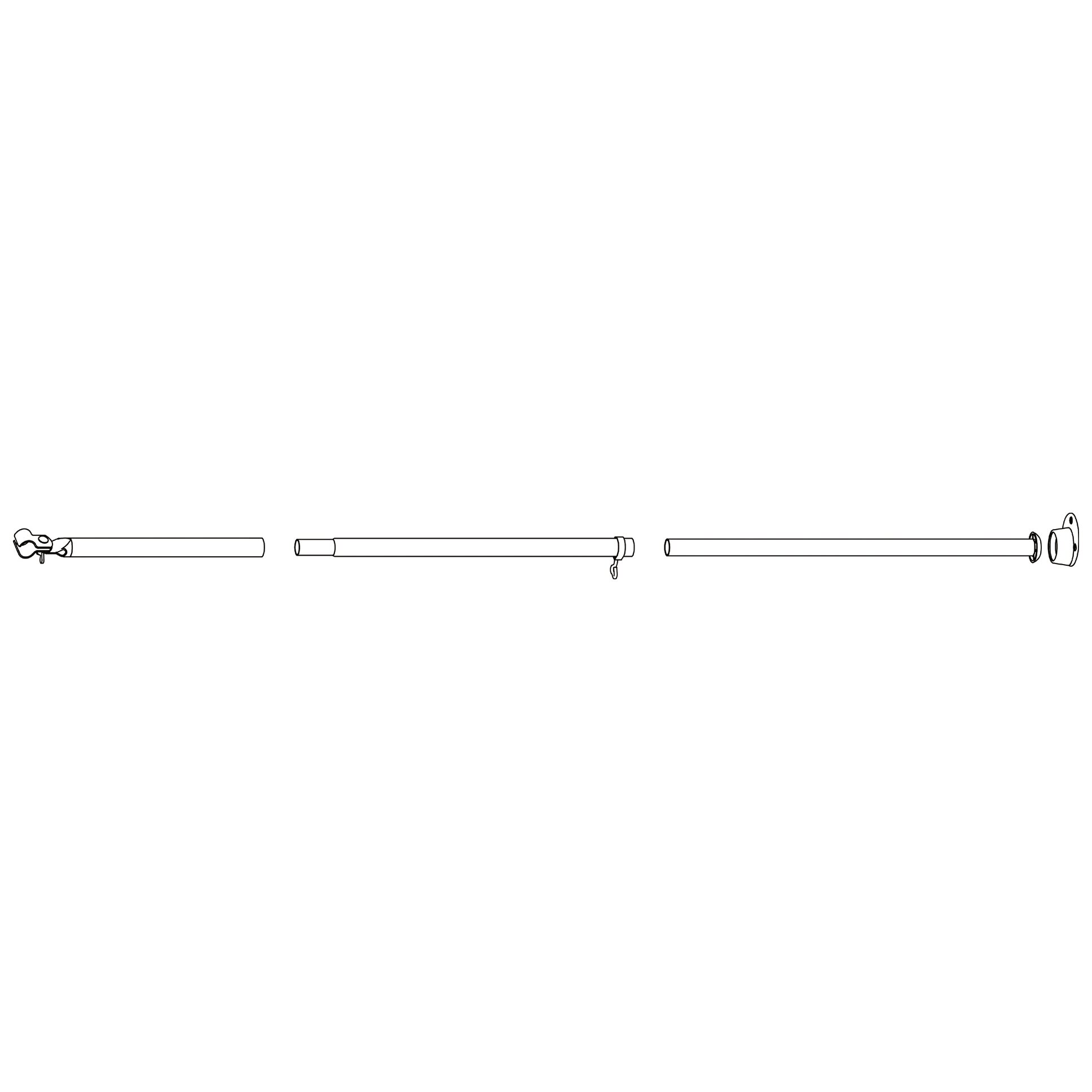 Orkanstütze mit Gelenkfuß, 260 cm, 165 cm, 25 mm