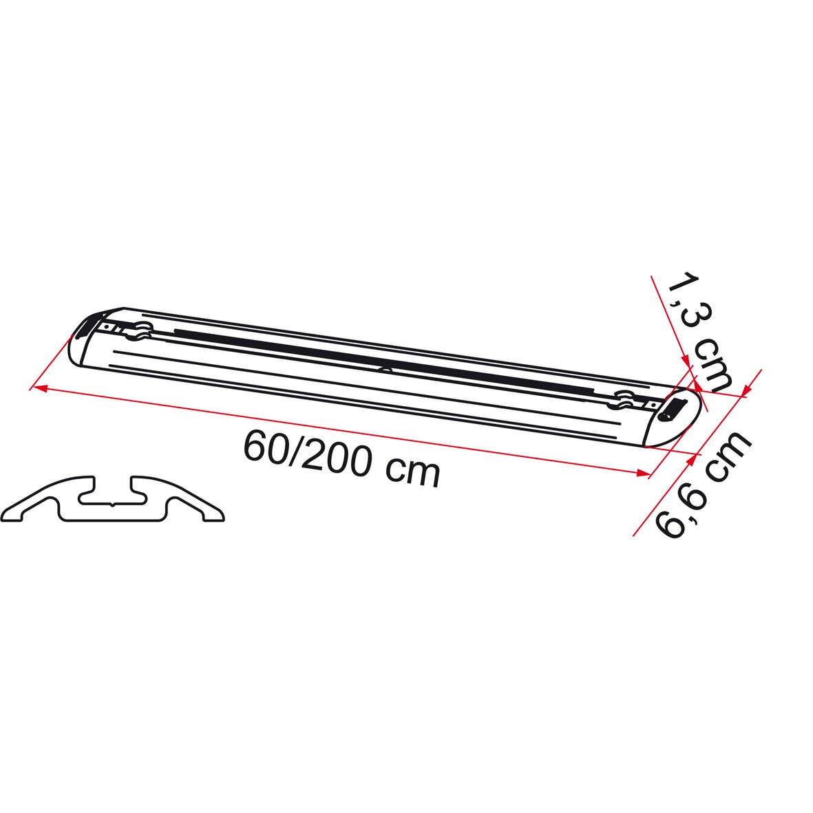 Multifunktionsleiste Garage-Bars Premium, 200 cm