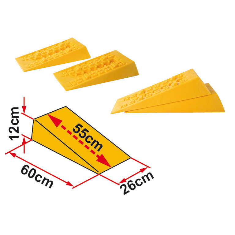 Auffahrkeil Level System, 60 cm, 12 cm Jumbo, 2er-Set