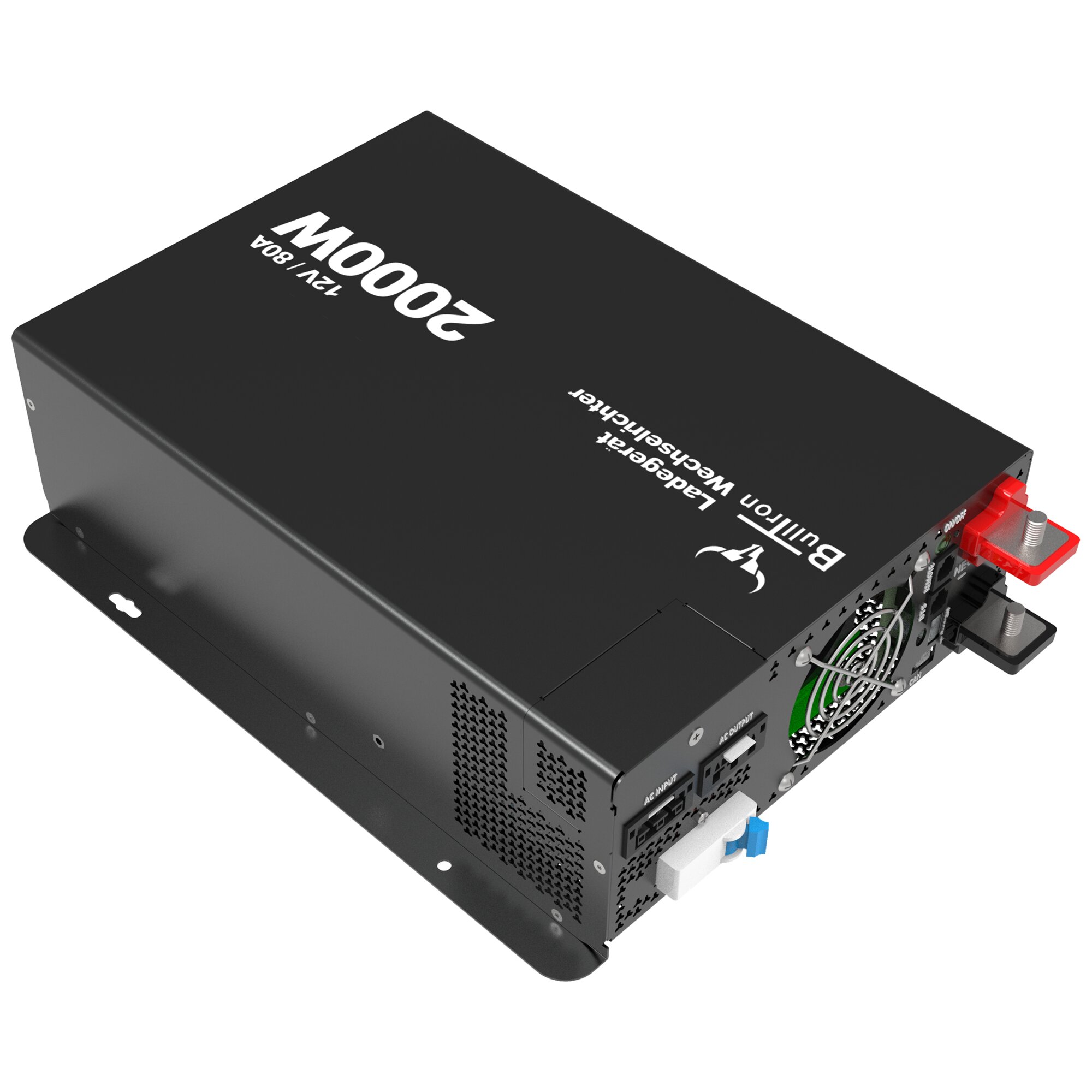 Wechselrichter 2000 W mit Ladegerät 80 A und Display