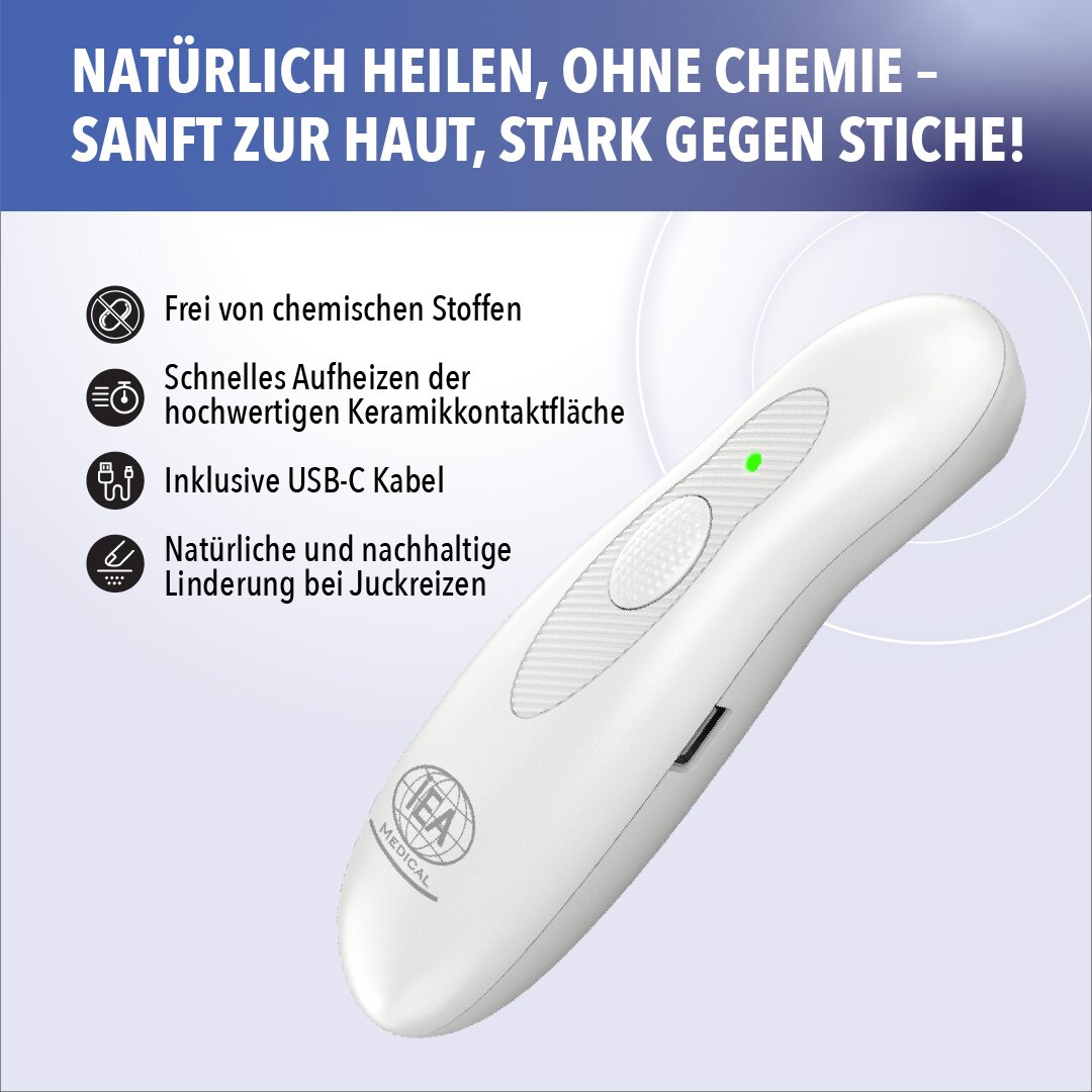 Insektenstichheiler mit Li-Ion Akku und USB-C