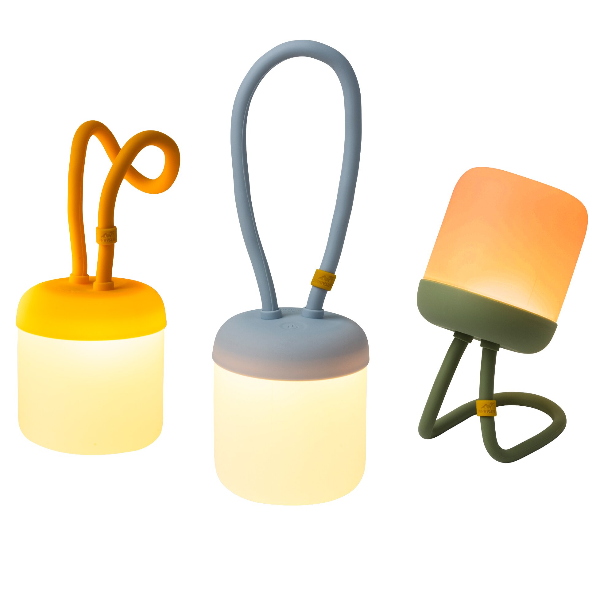 Campinglaterne Floppy aus Silikon, grün