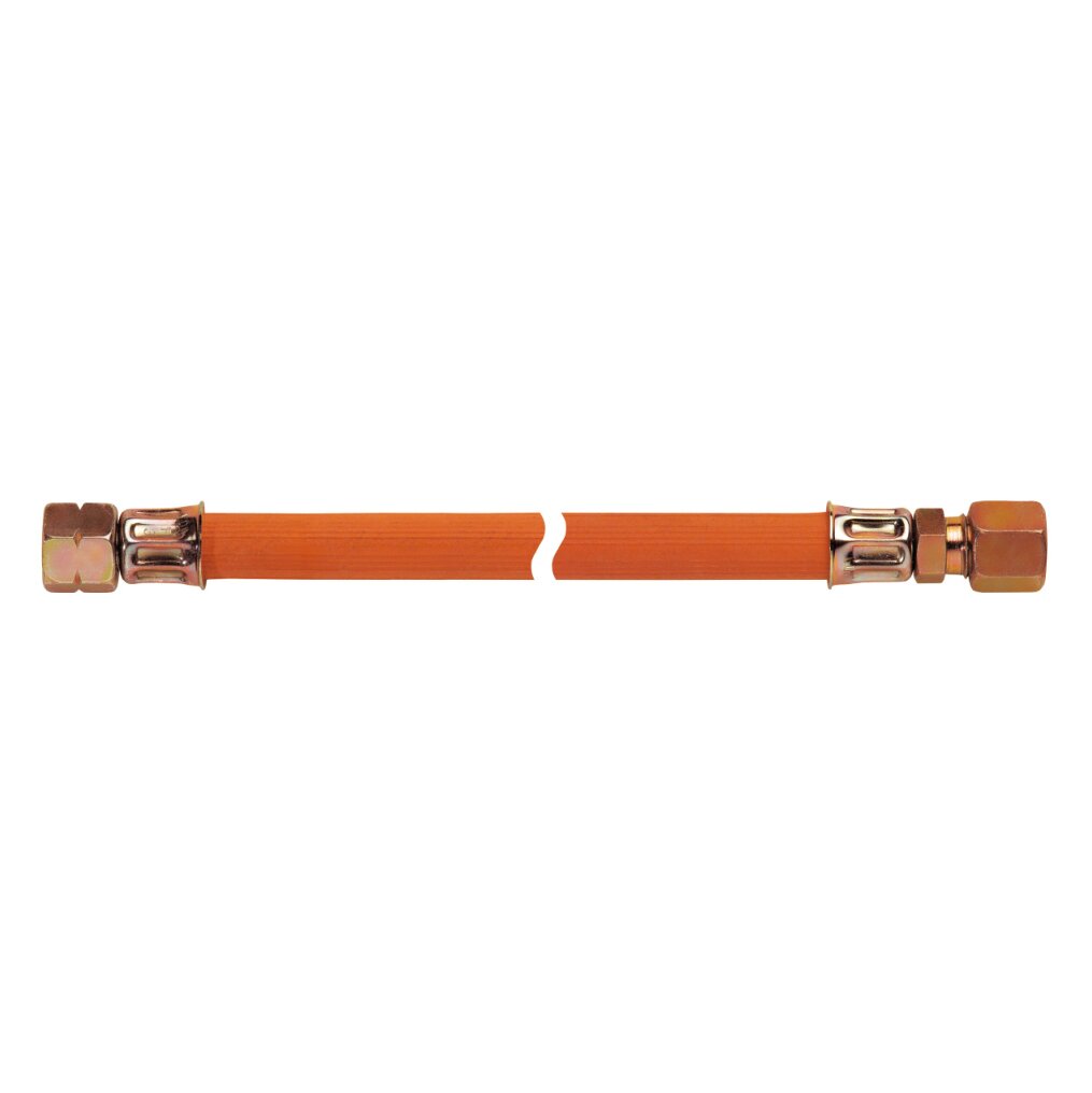 Mitteldruck-Schlauchleitung 10 bar, G1/4 LH-ÜM x RVS 8, 1500 mm