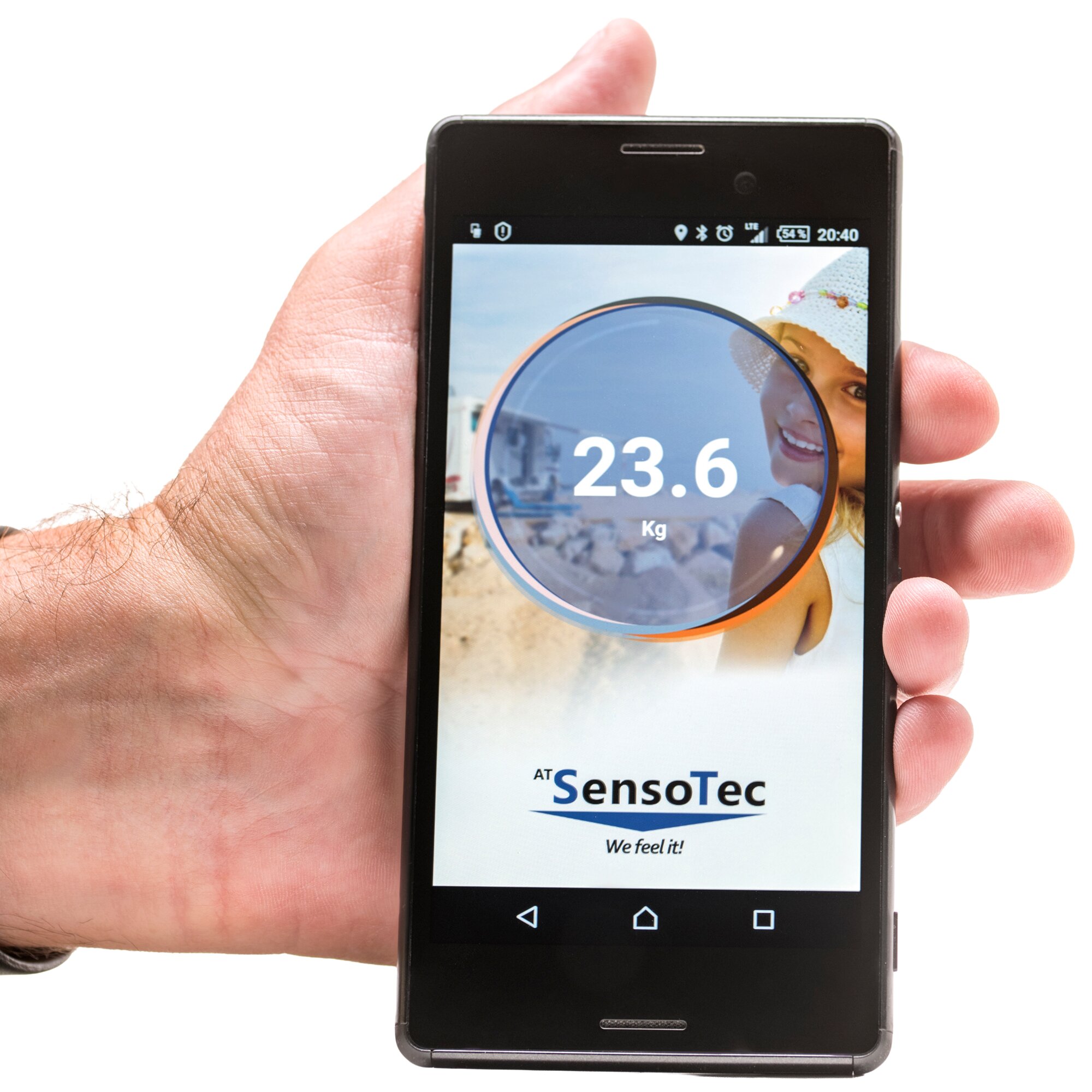 Digitale Stützlastwaage STB 200 B mit Bluetooth orange