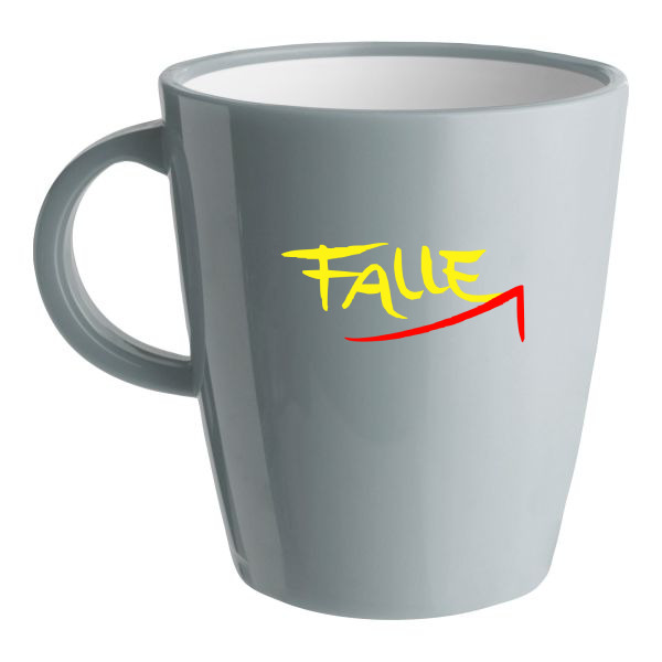 Henkelbecher FALLE grau