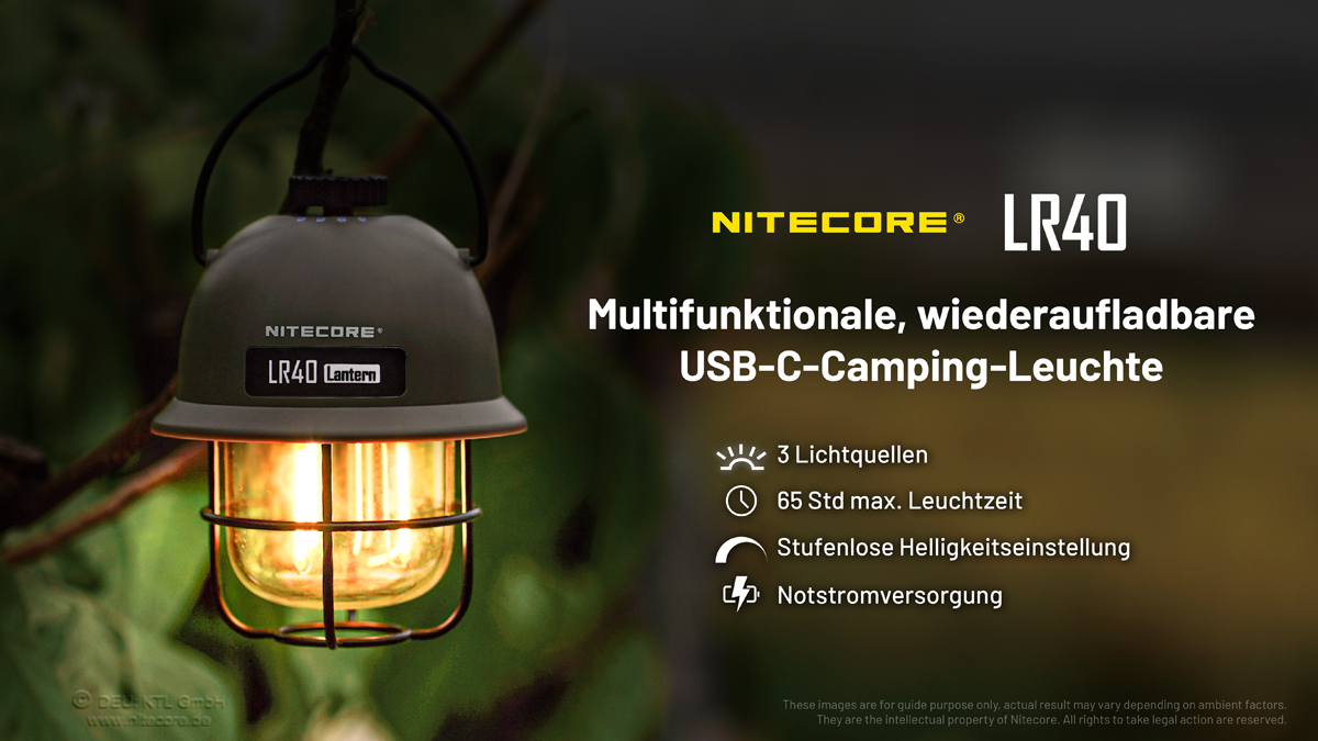 Nitecore Campinglaterne LR40 Nitecore Campinglaterne LR40