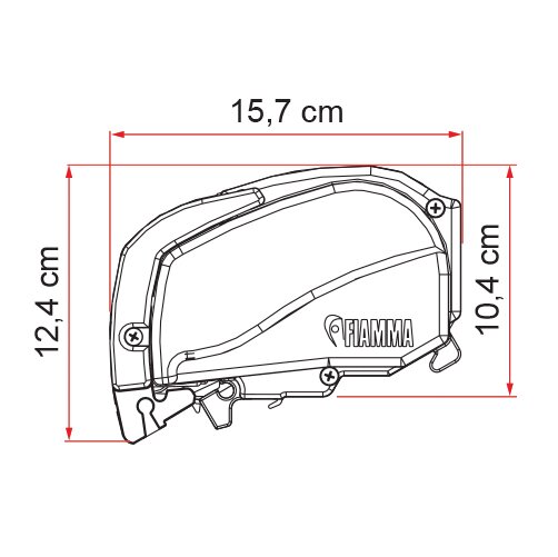 Markise F80, schwarz, 547 cm