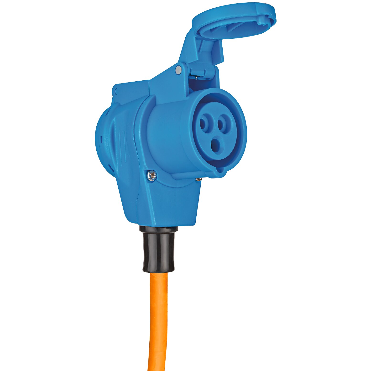 Verlängerungskabel Camping CEE-CEE/Schuko, 25 m orange