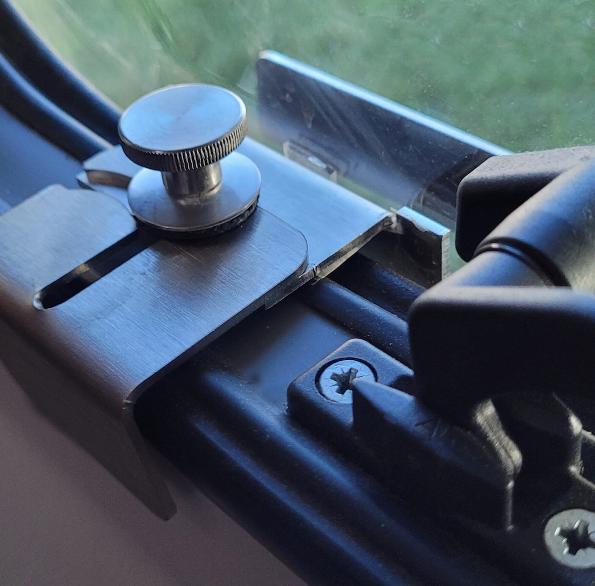 Einbruchschutz für Fenster für Dometic/Polyvision rahmenlos, silber, S