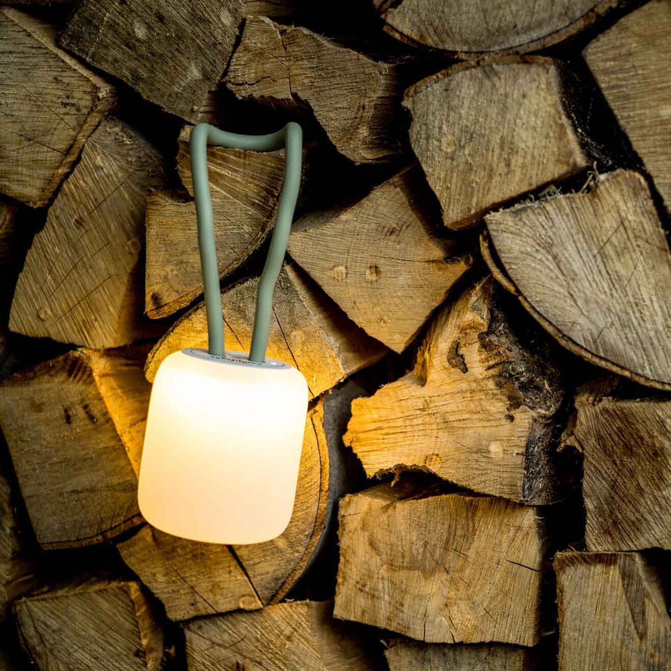 Campinglaterne Floppy aus Silikon, grün