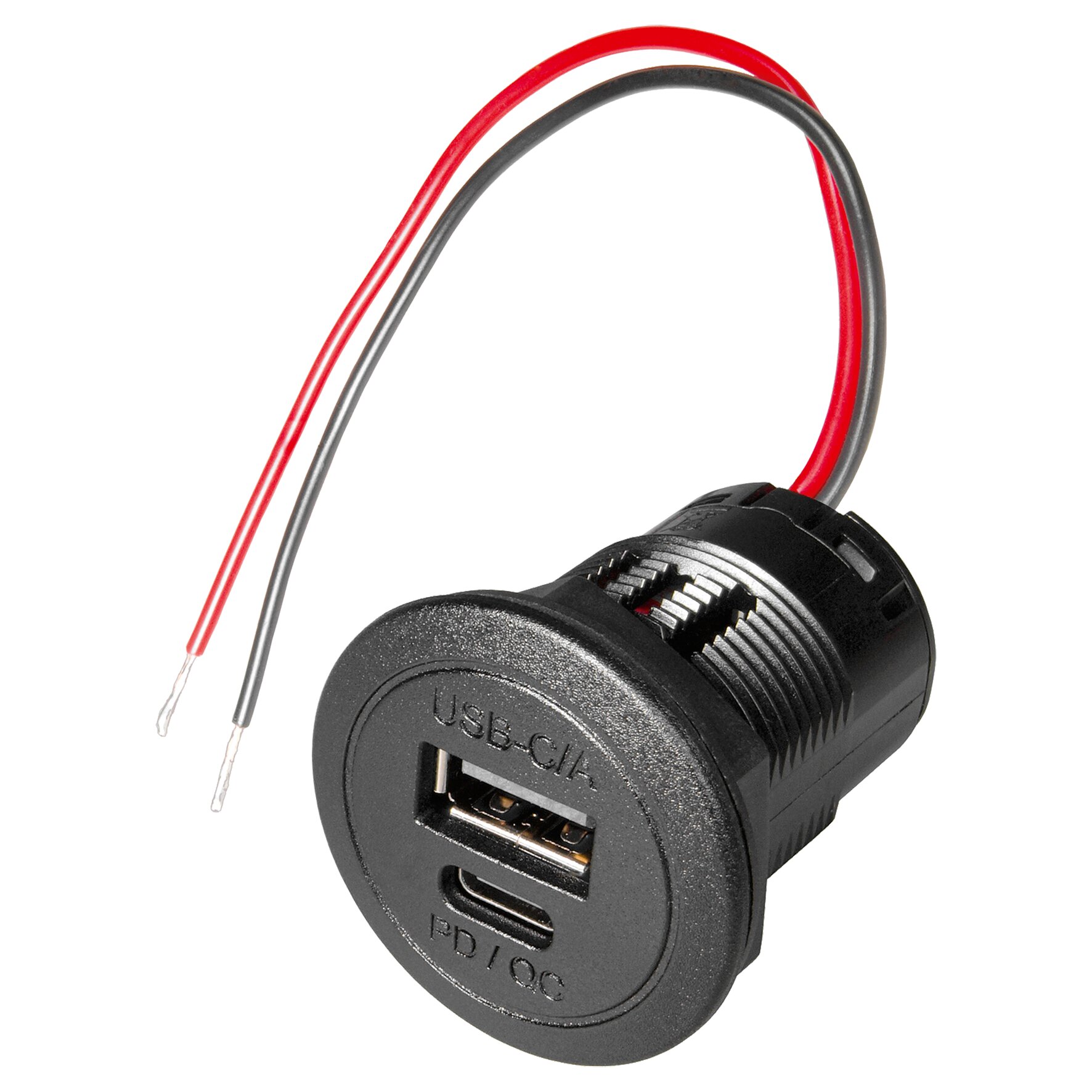 Einbau-Doppelsteckdose USB-C/USB-A