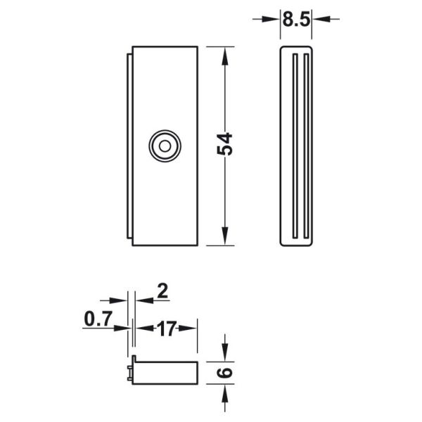 Magnet-Verschluss, braun