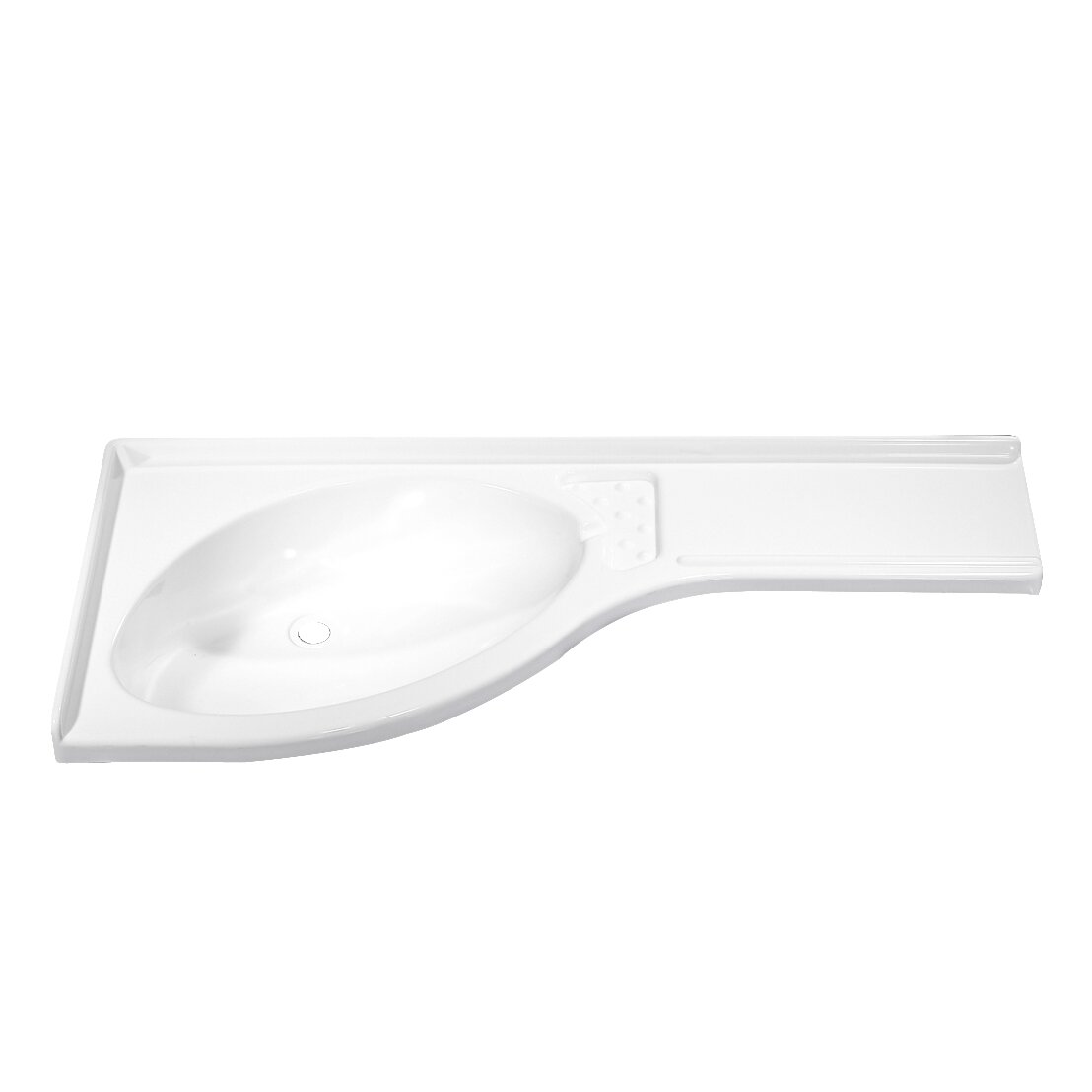 Eckwaschbecken, Ablage rechts