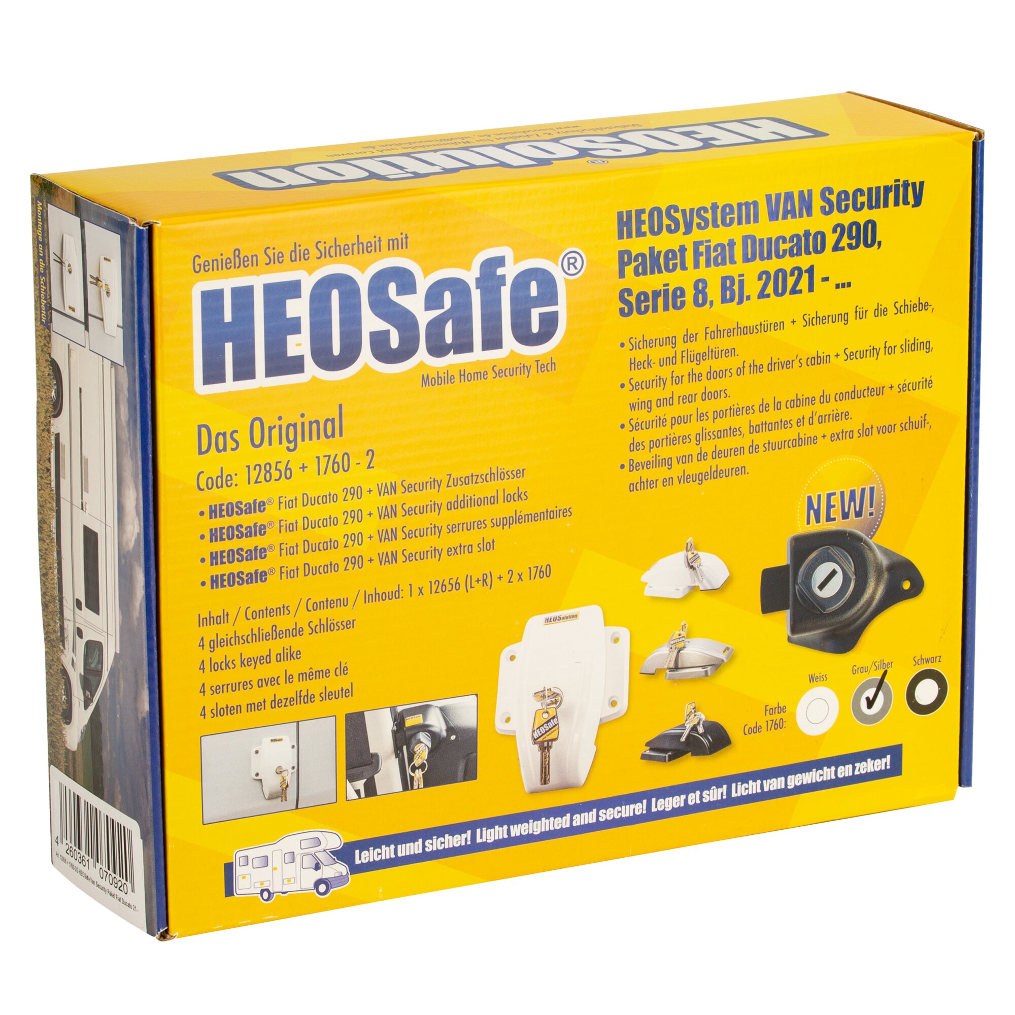 HEOSafe® Sicherheitspaket Van Security Paket Fiat Ducato ab 09/2021, silbergrau