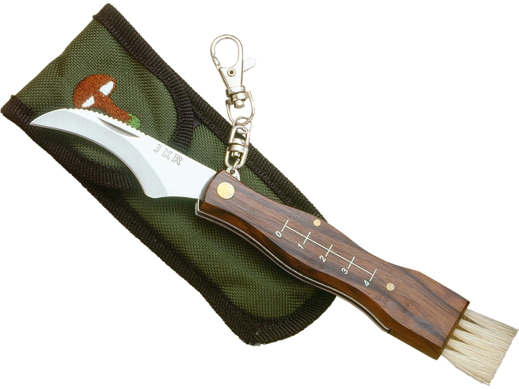 Pilzmesser mit Pinsel und Etui