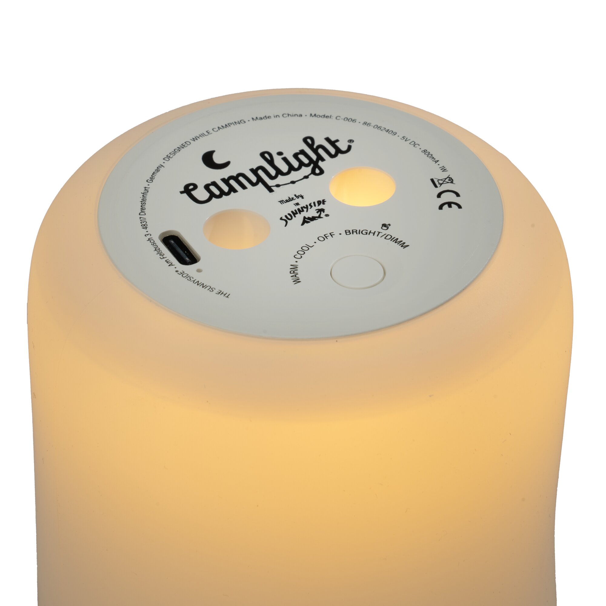 Campinglaterne Floppy aus Silikon, grün