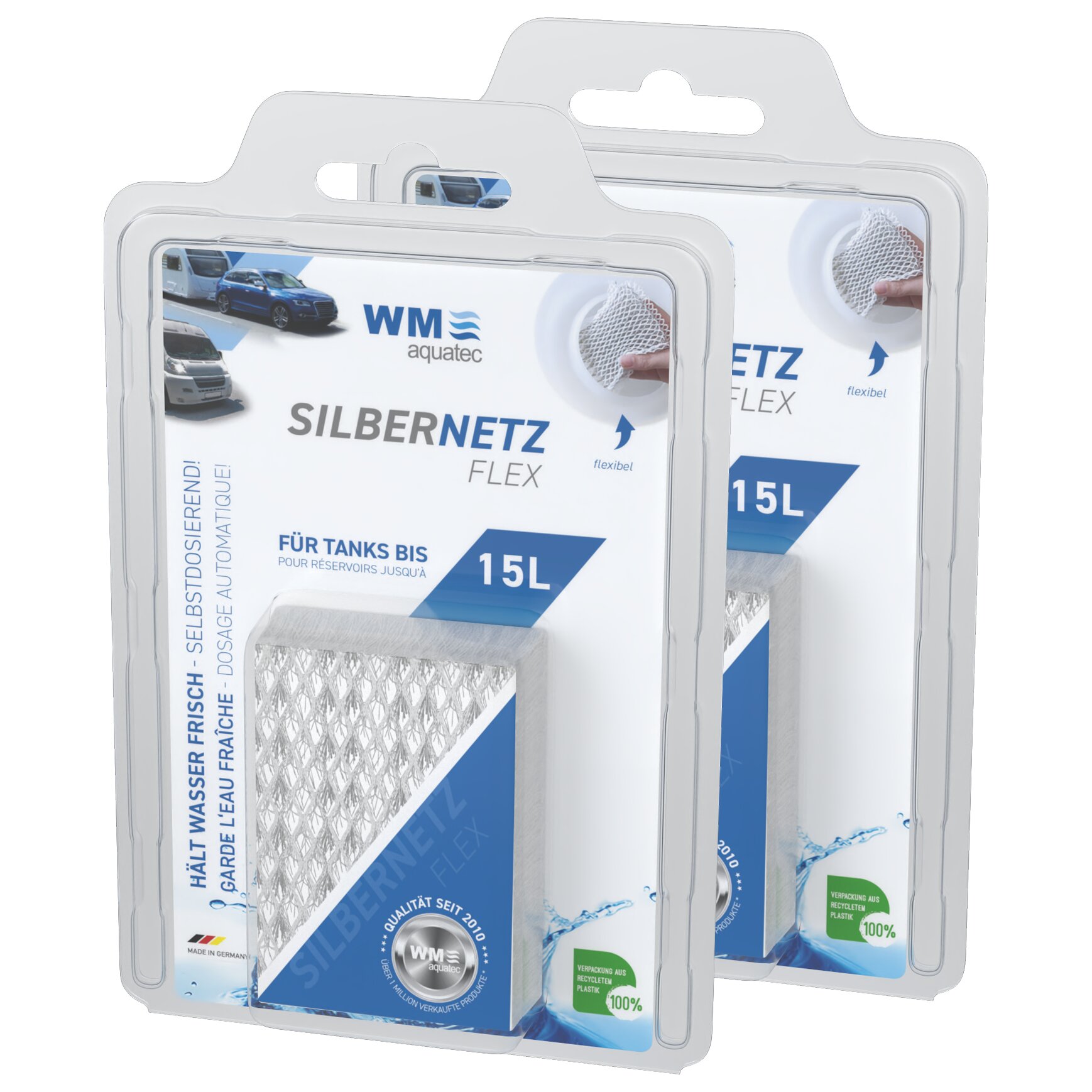Silbernetz flex Wasserkonservierung für 15 l Tank, 2er-Set