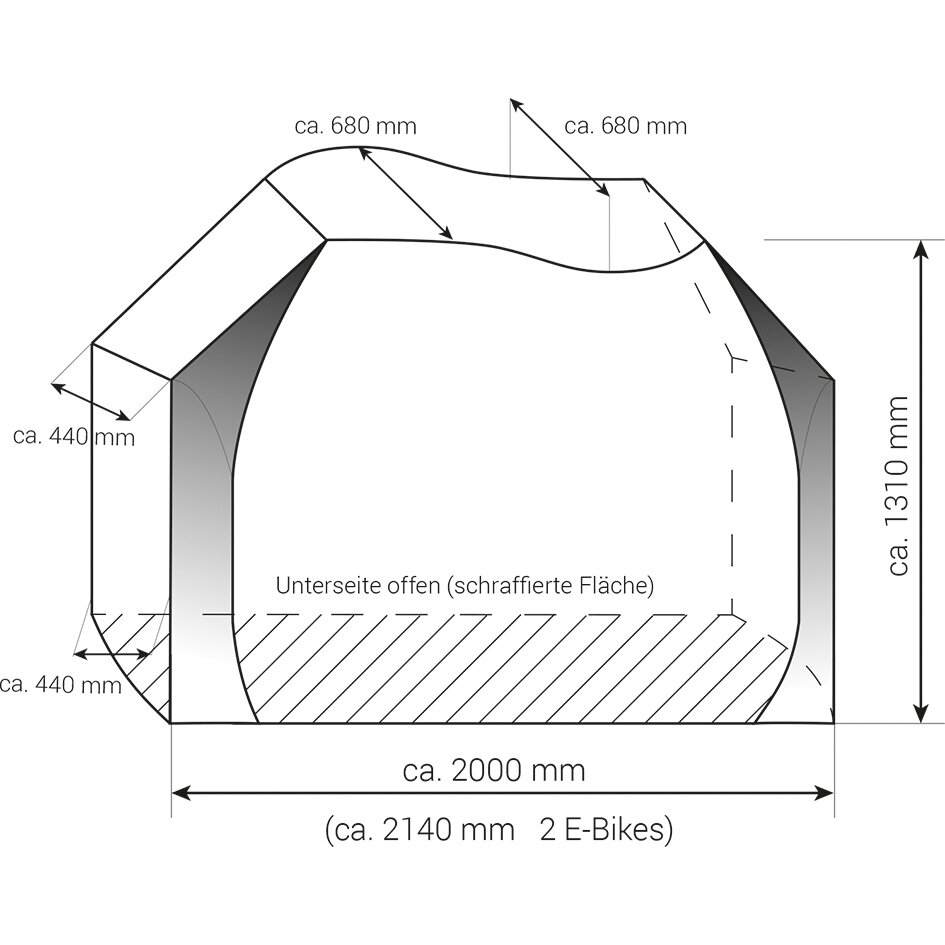 Fahrradschutzhülle Universal Zwoo, 3 Fahrräder