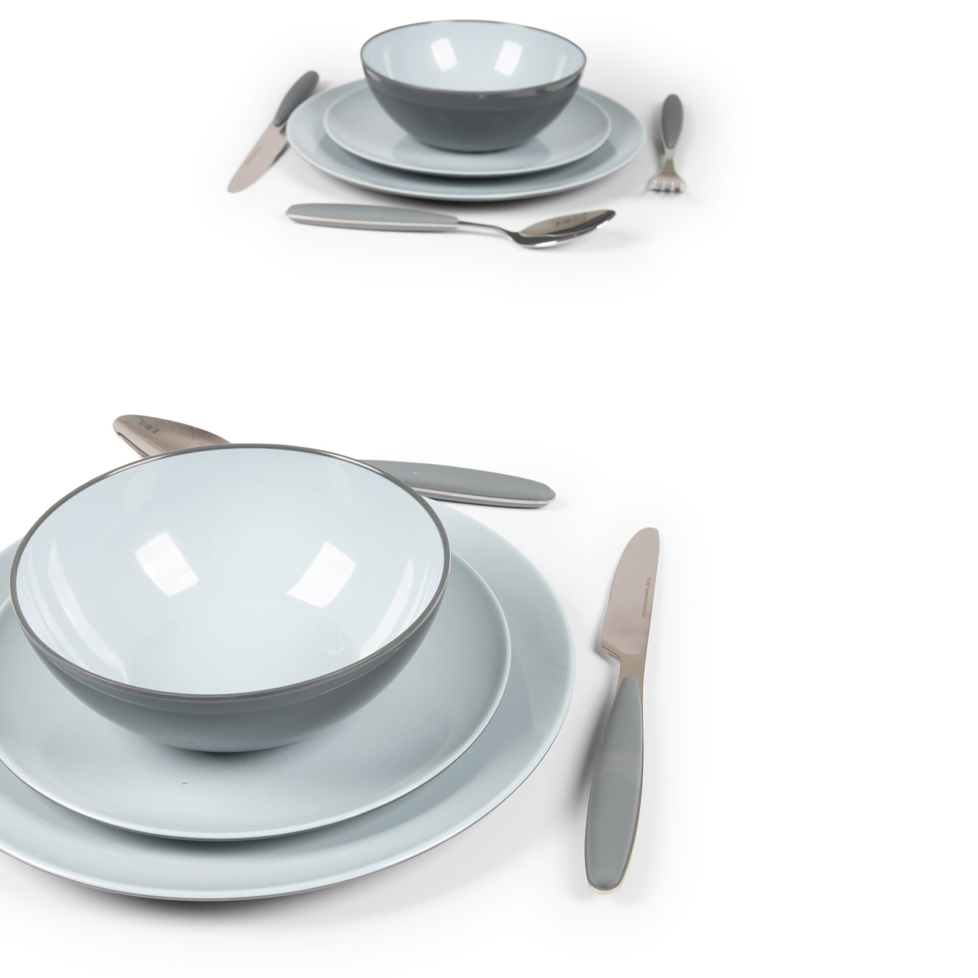 Geschirrset Vivid Line, hellblau