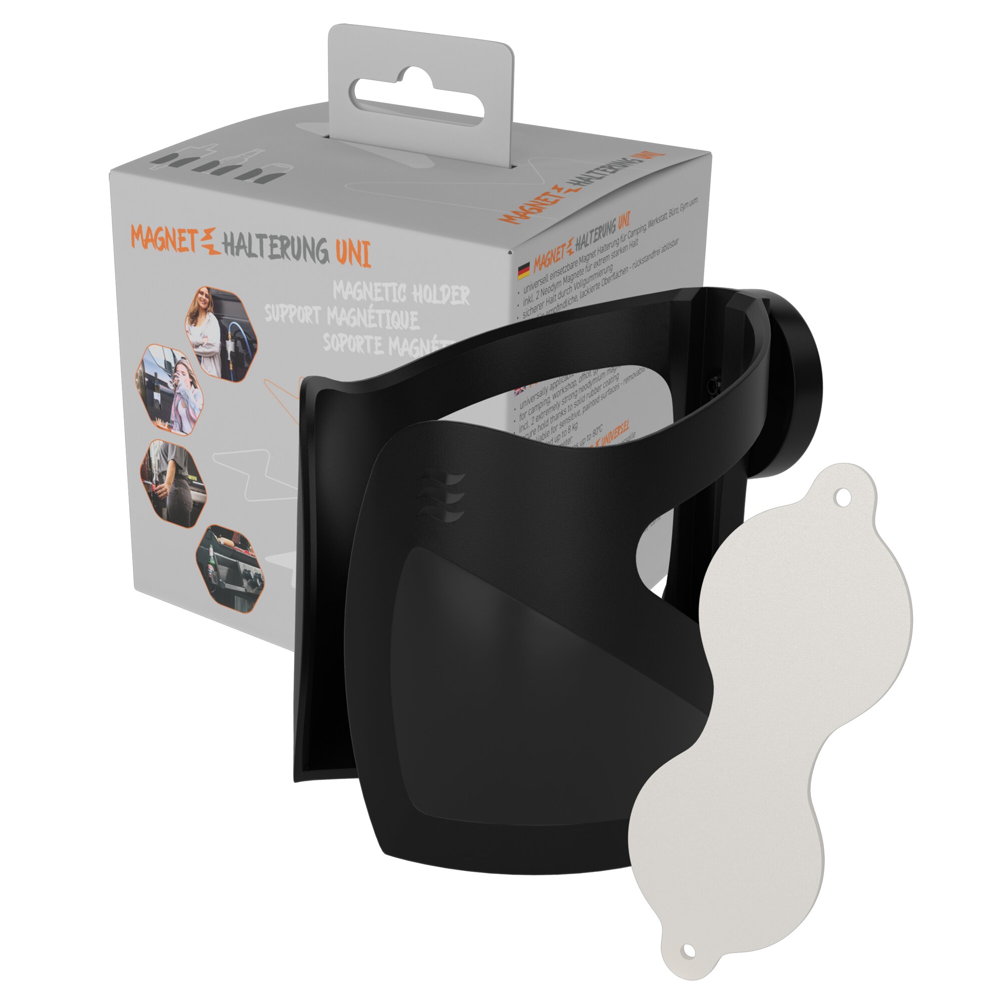 Haft-Buddy für nicht-magnetische Oberflächen, weiß