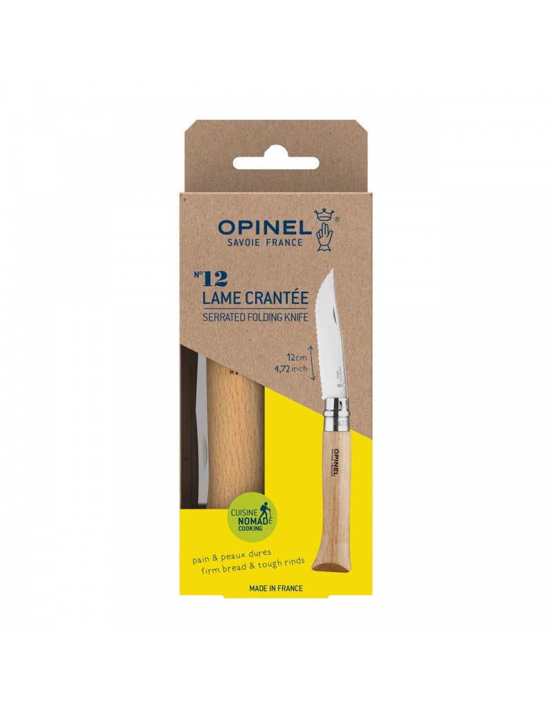 Opinel N°12 Inox mit Wellenschliff