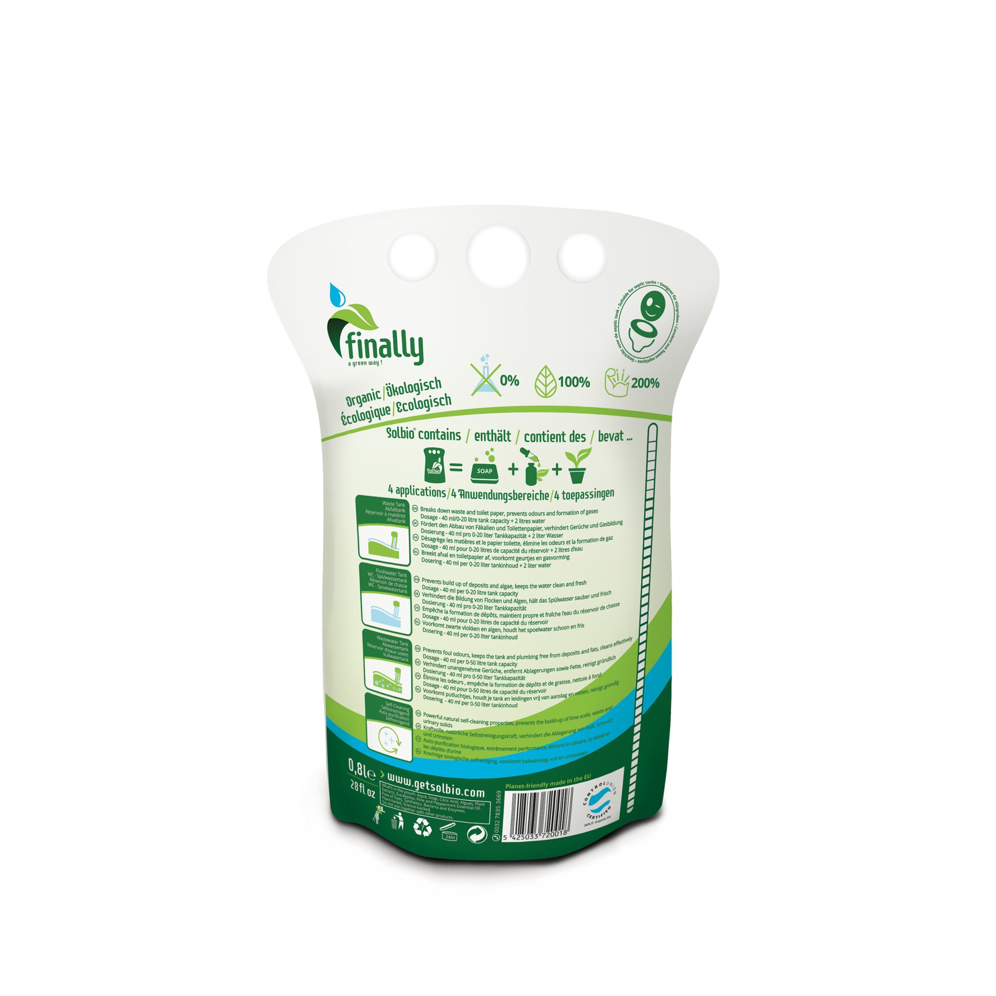 Toilettenzusatz 4 in 1, 800 ml